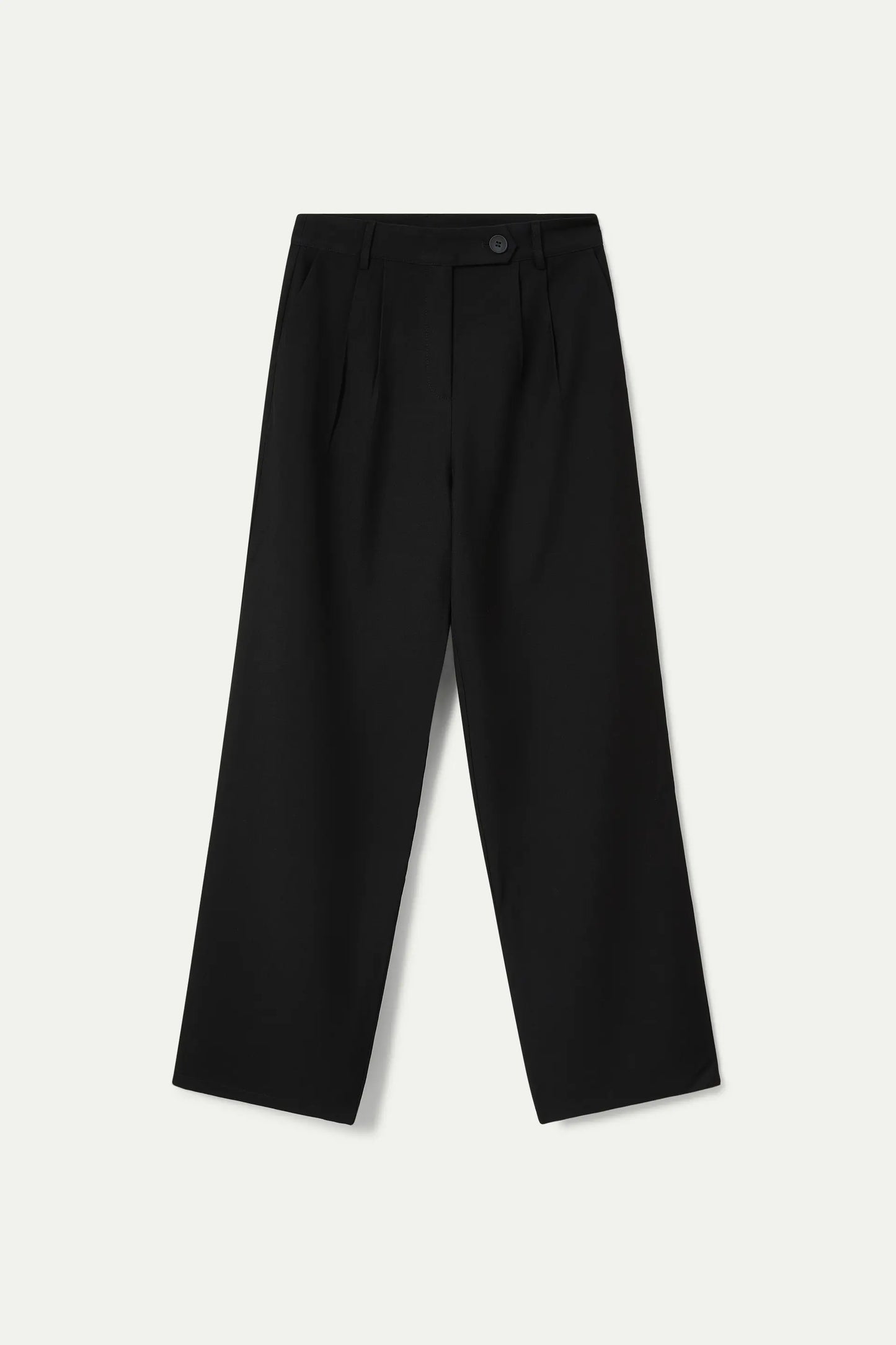 Black straight suit trousers