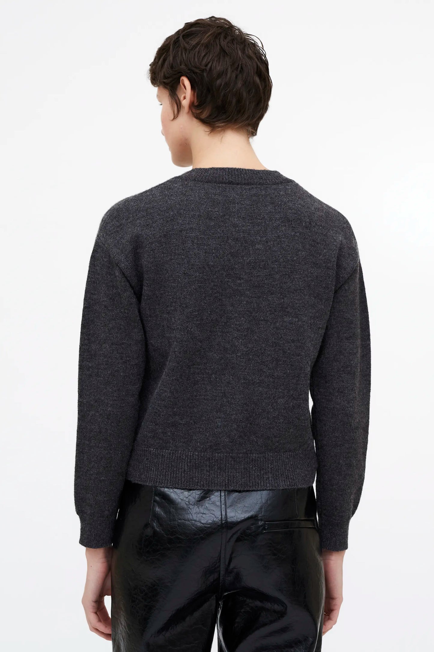 Cárdigan punto gris con detalles en lentejuelas