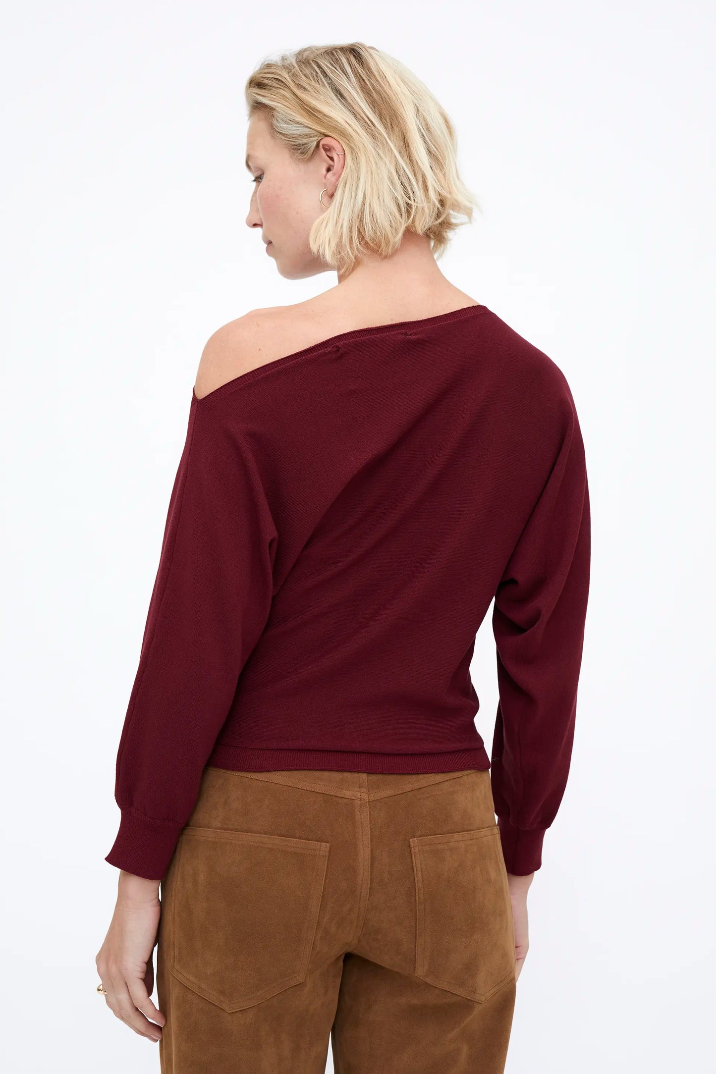 Jersey corte asiméstrico Burgundy