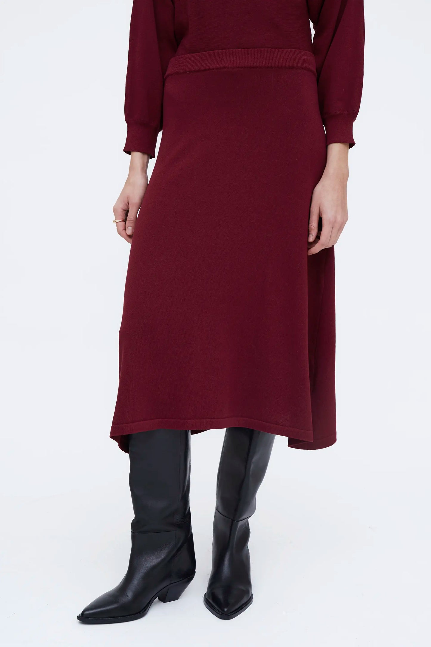 Falda Midi  Burgundy