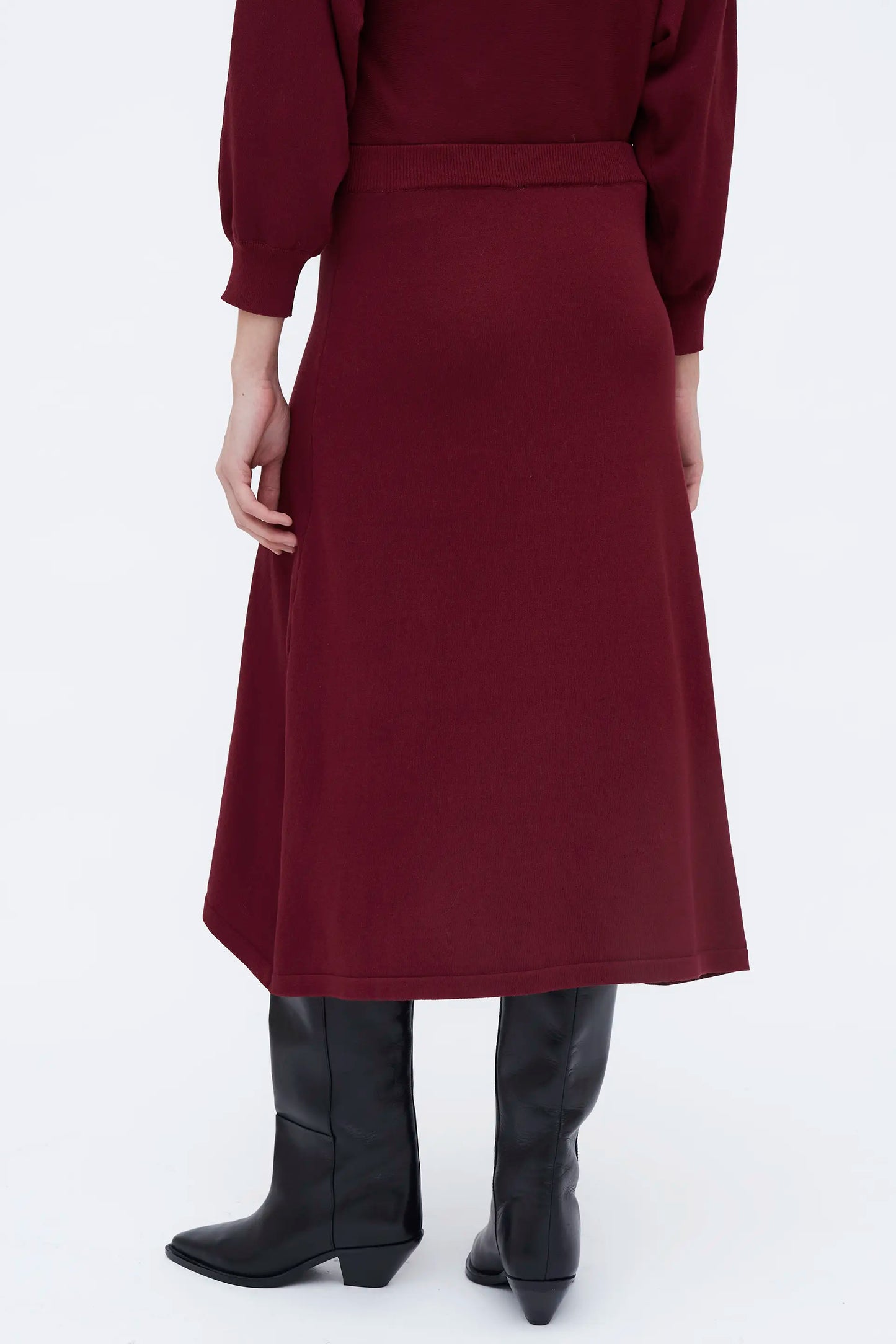 Falda Midi  Burgundy