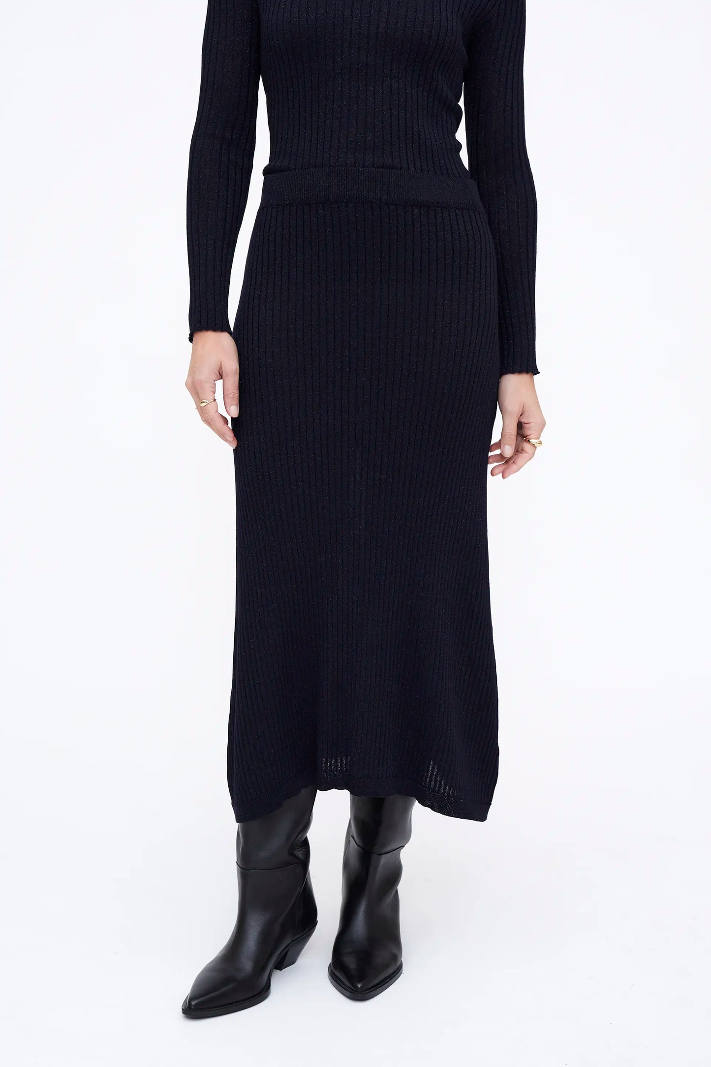 Falda midi Navy Blue