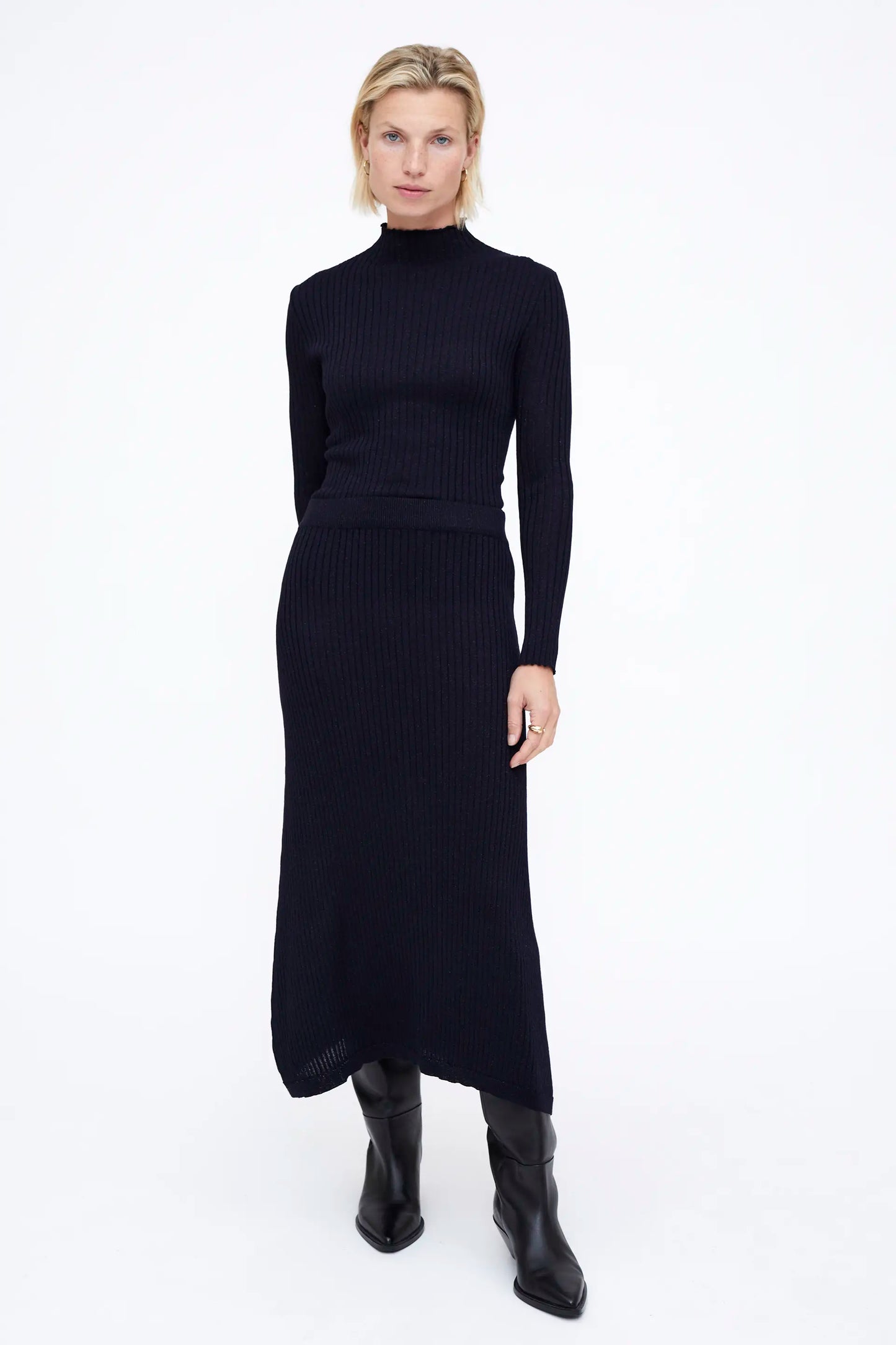 Falda midi Navy Blue