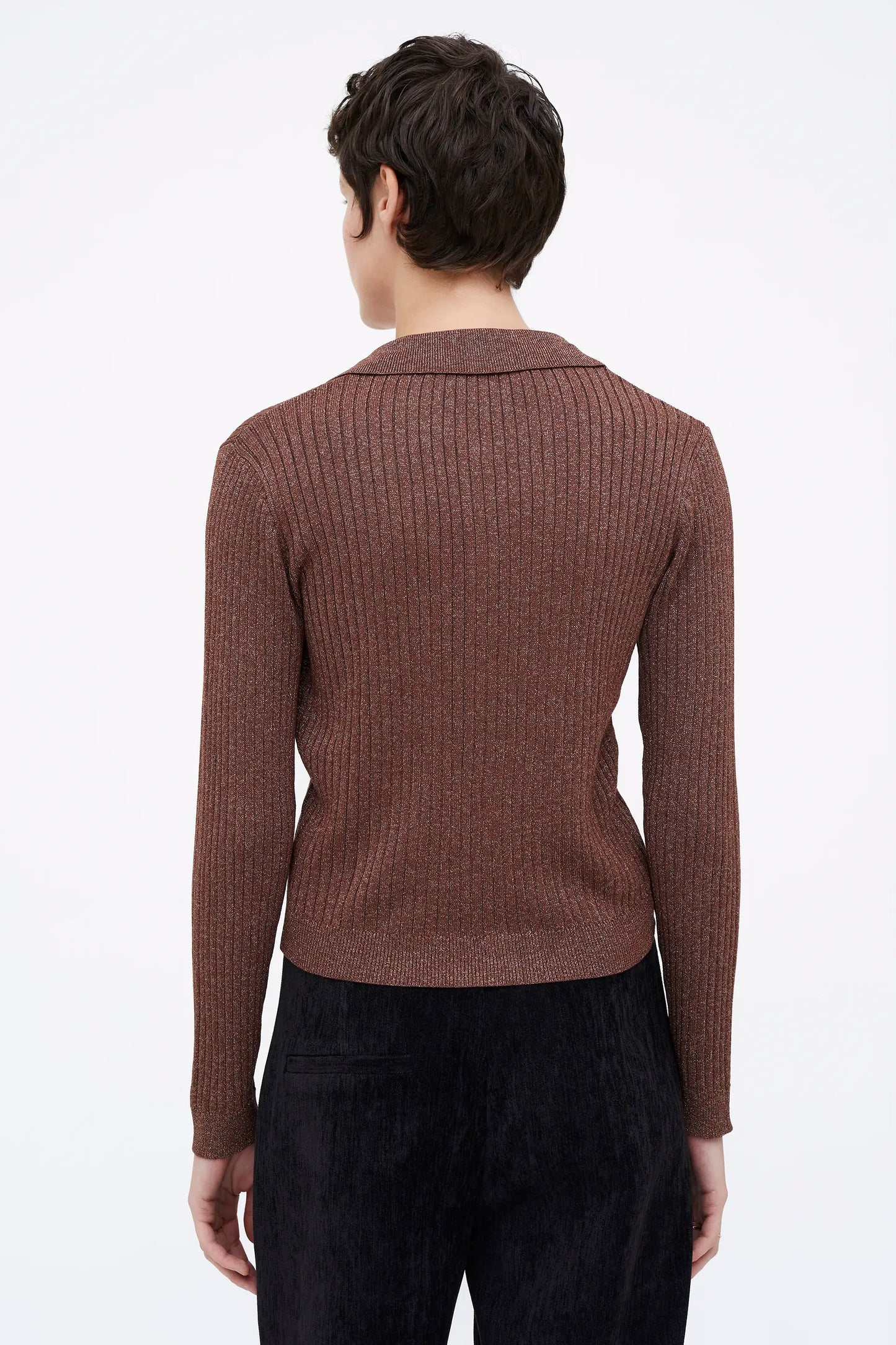 Cárdigan punto marrón