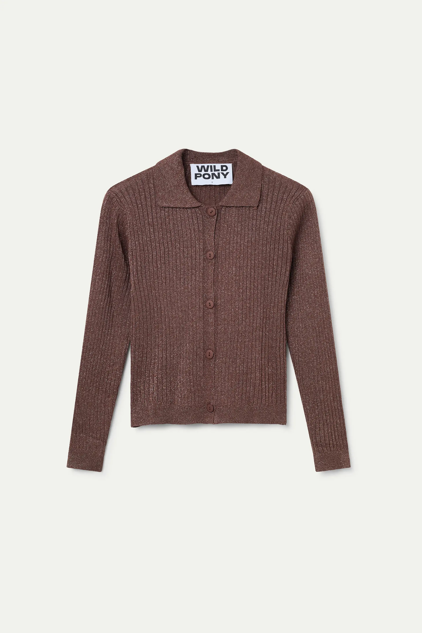 Cárdigan punto marrón