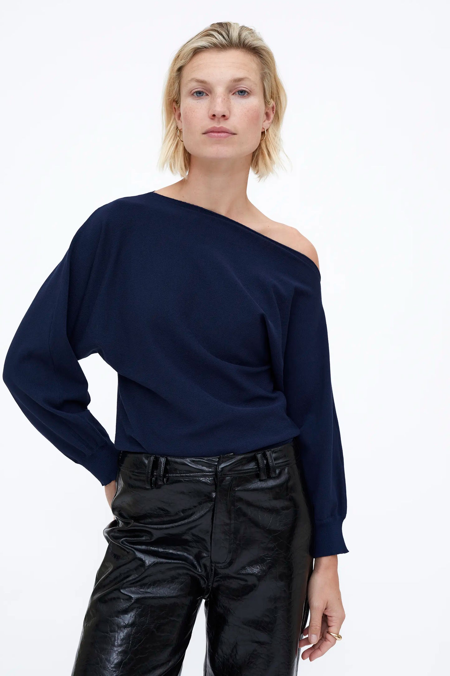 Jersey corte asiméstrico Navy Blue