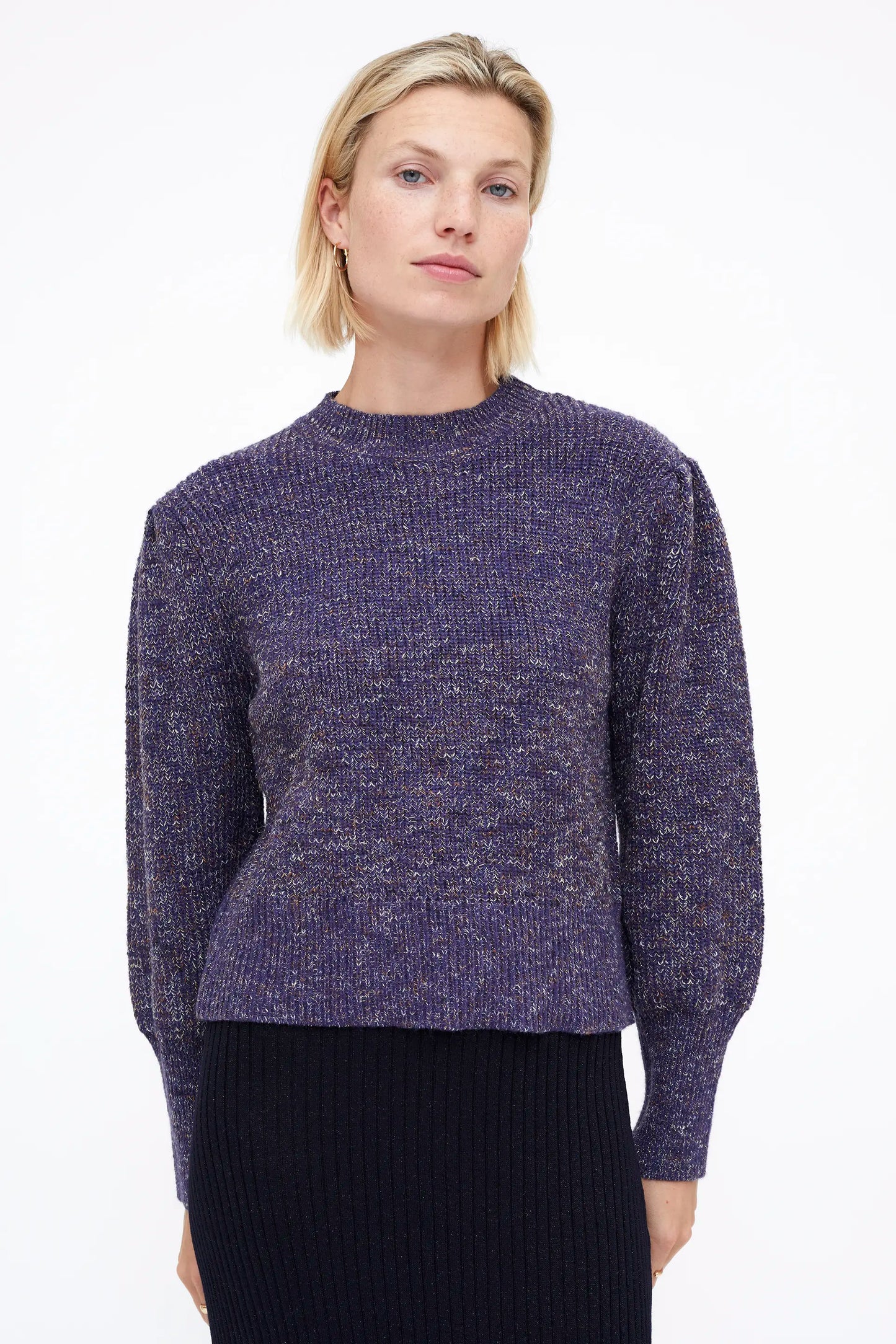 Jersey de punto cuello redondo navy blue