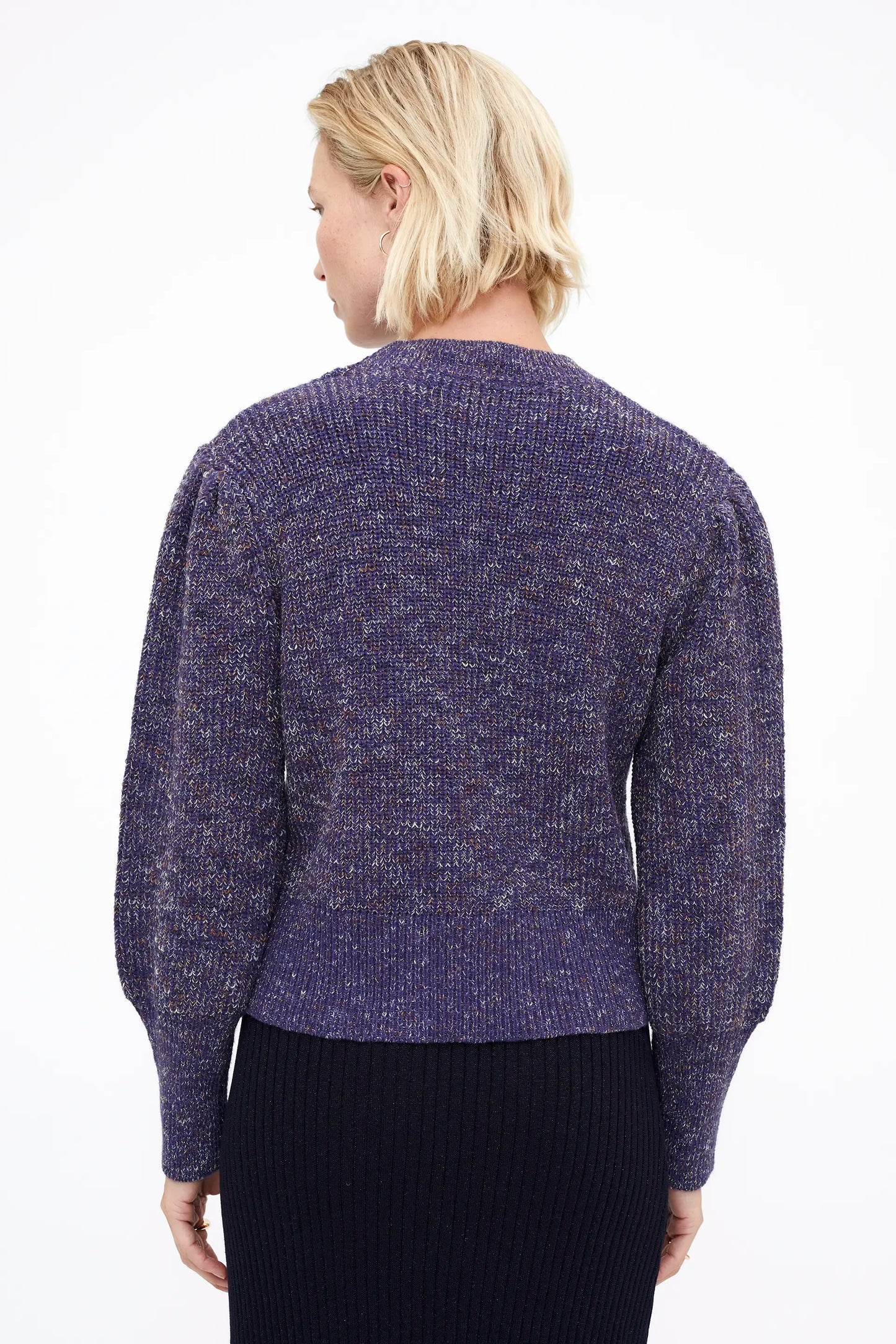 Jersey de punto cuello redondo navy blue