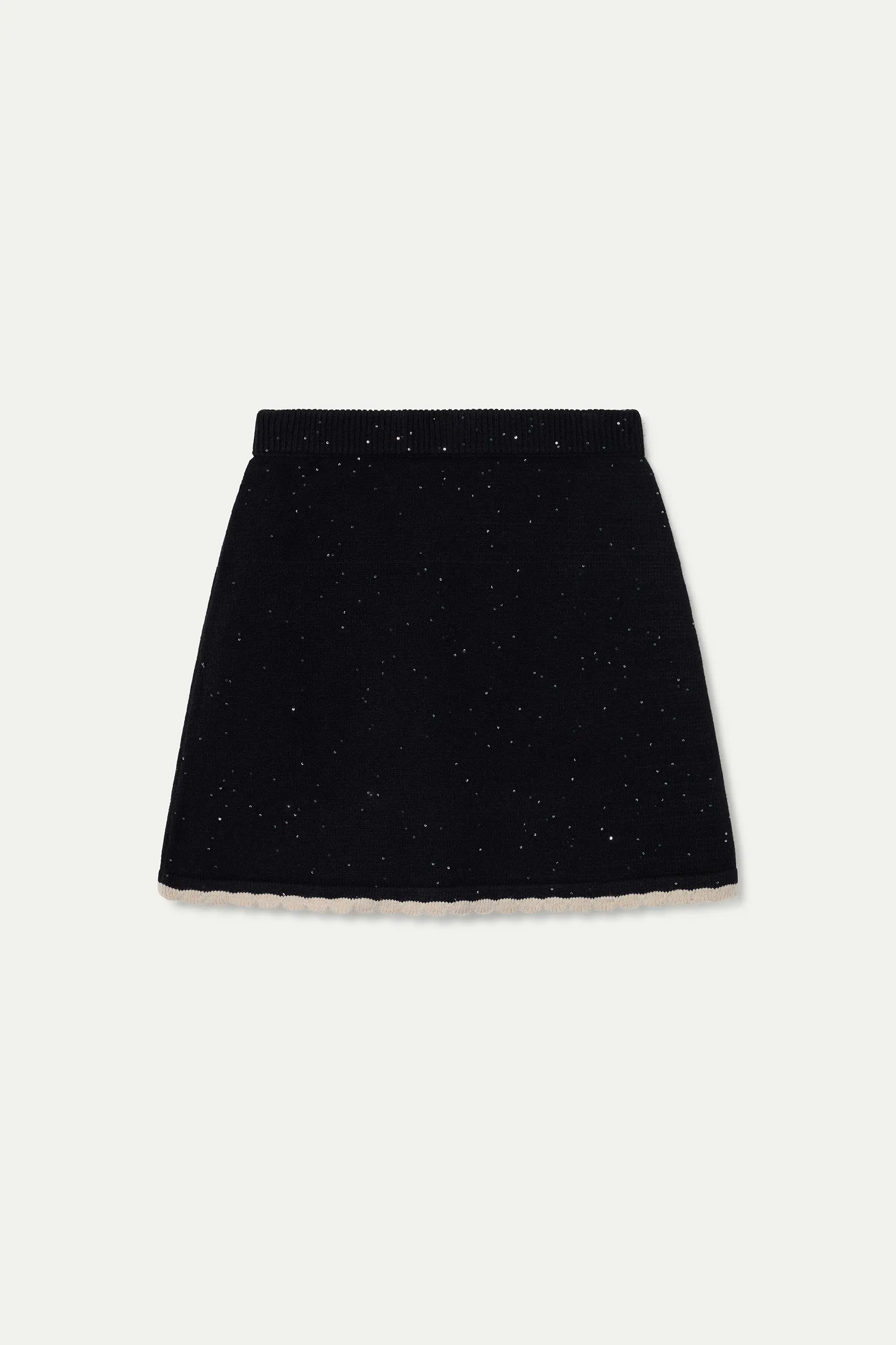 Falda punto corta negra