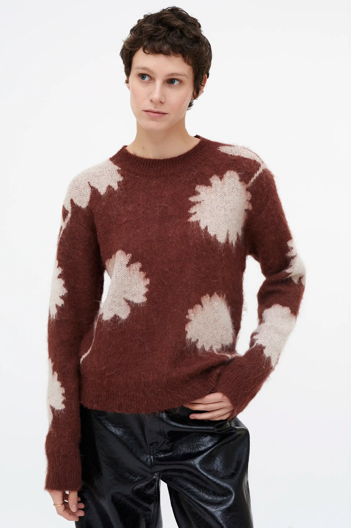 Santini printed jacquard sweater