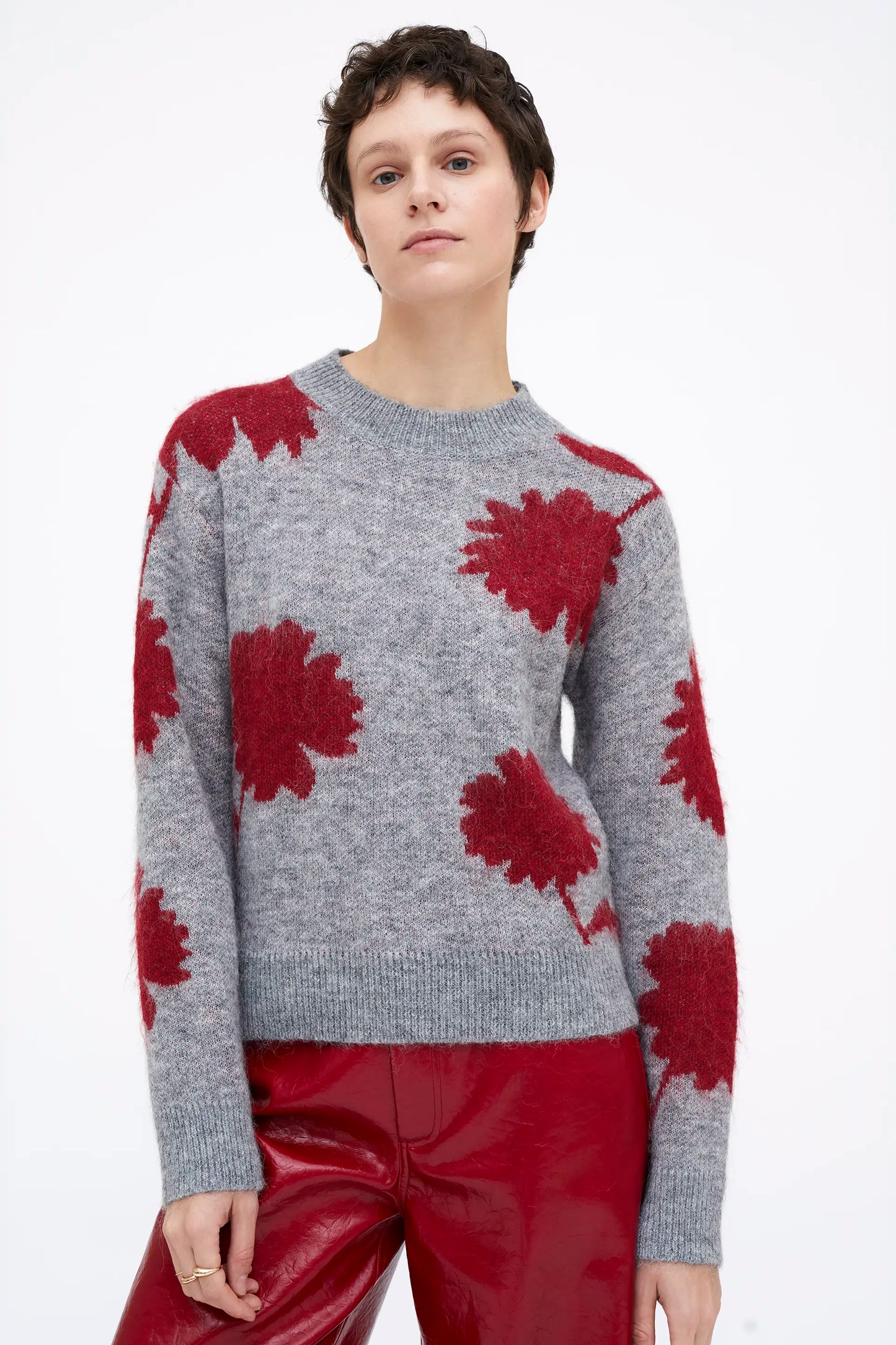 Doria printed jacquard sweater