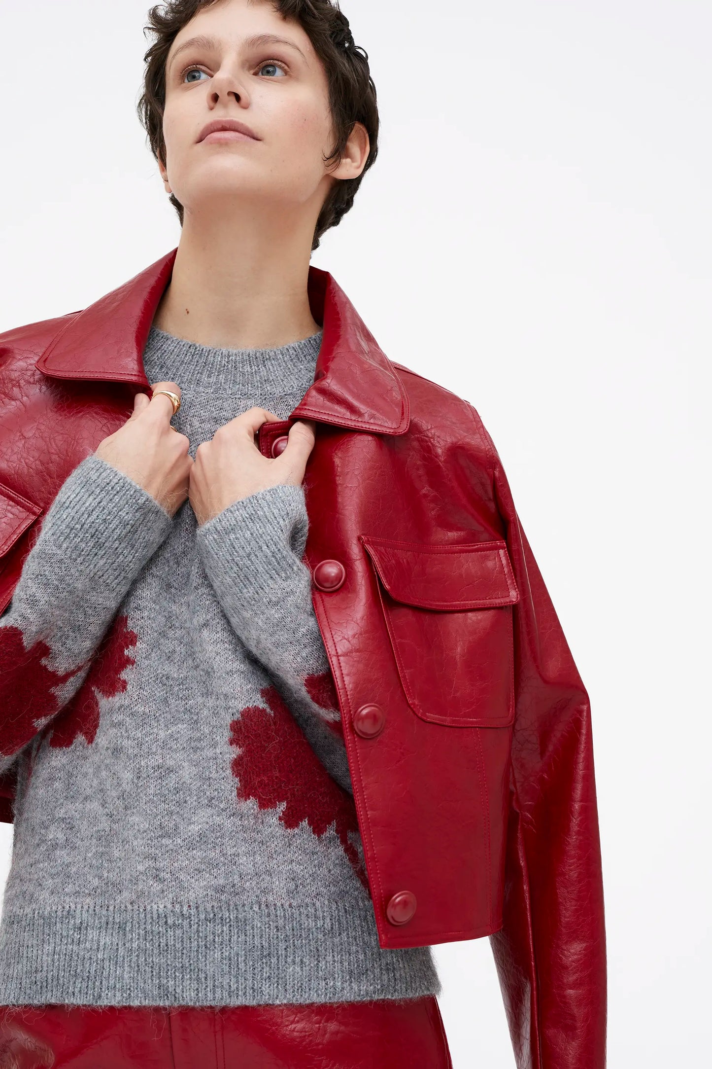 Doria printed jacquard sweater