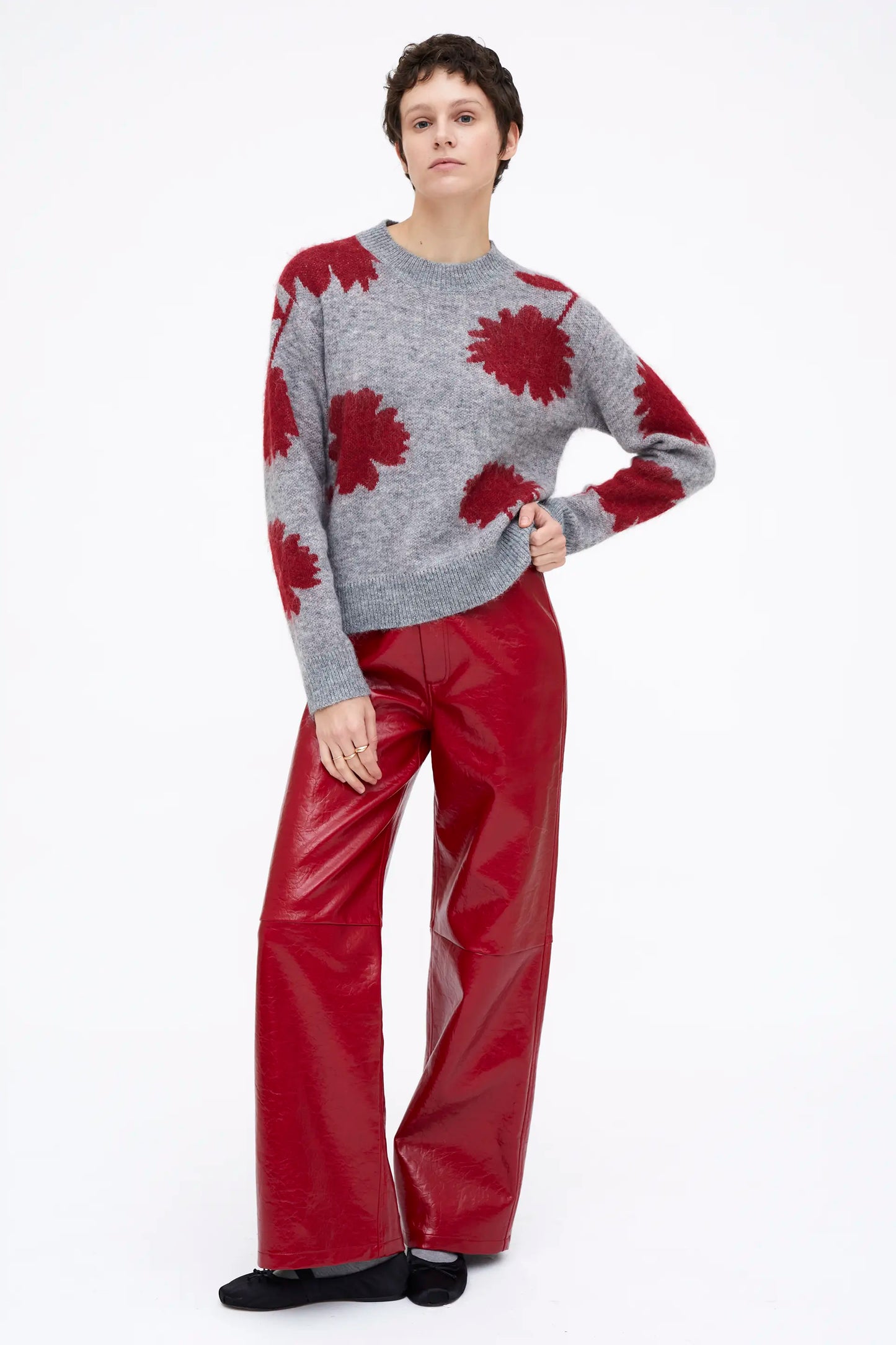 Doria printed jacquard sweater