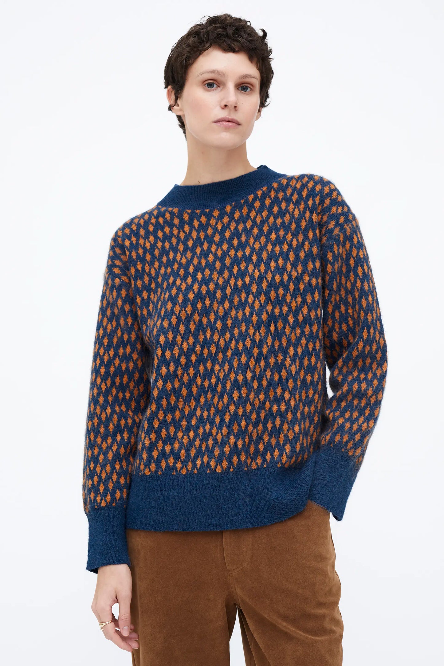 Rain Printed Jacquard Sweater