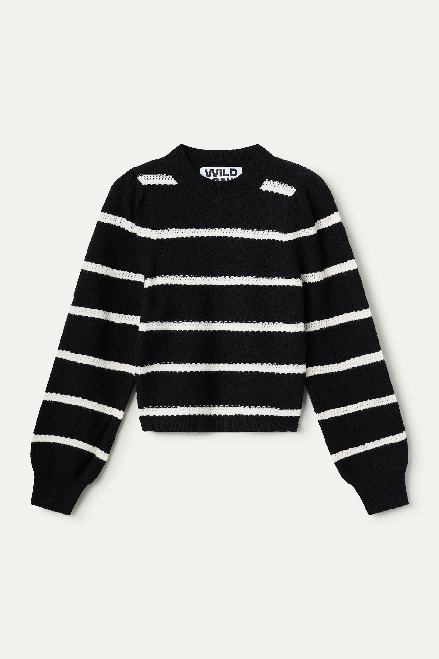 Jersey punto de rayas blanco y negro