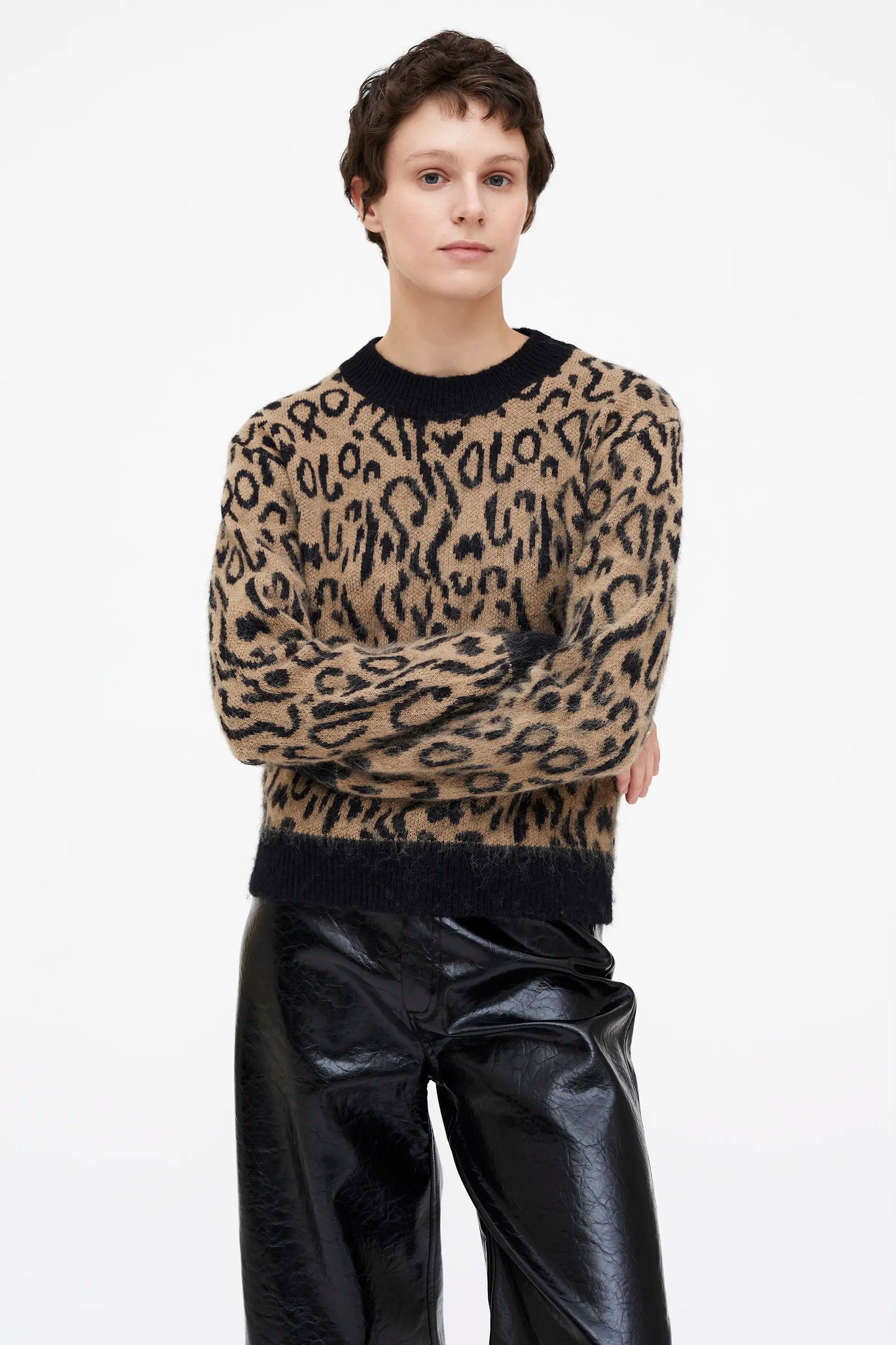 Jersey animal print color marrón