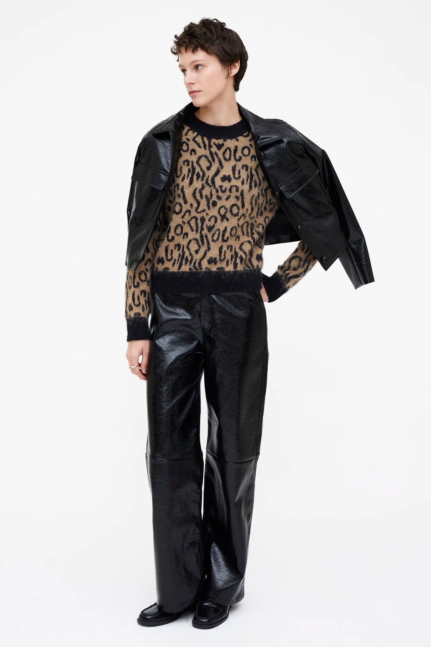 Jersey animal print color marrón