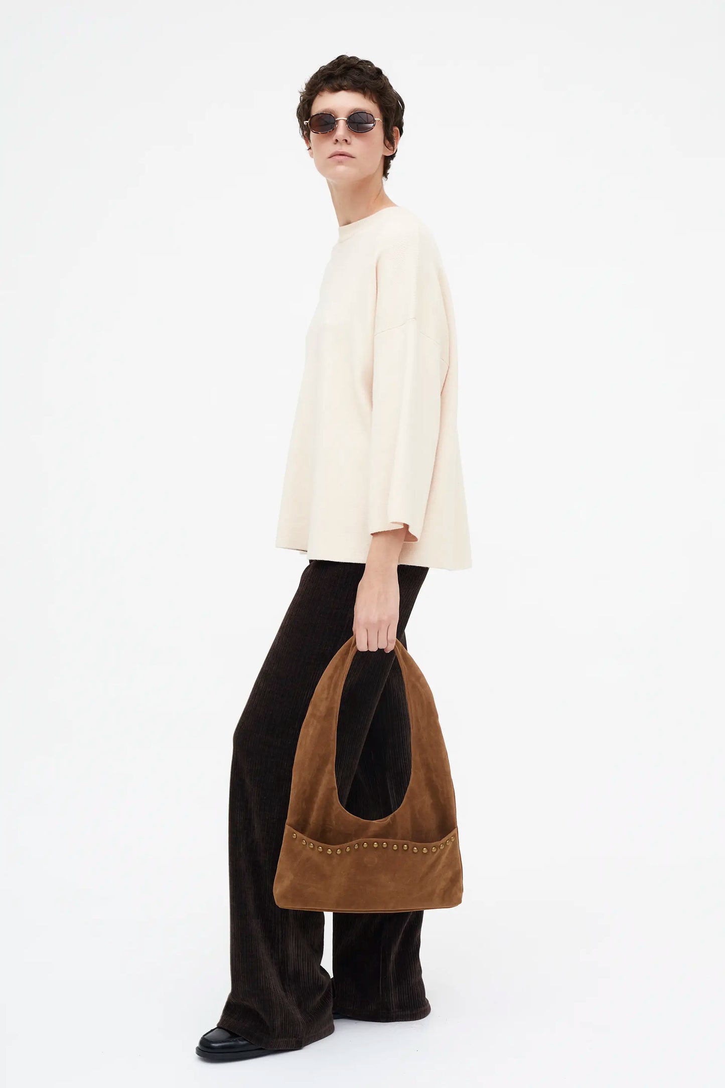 Jersey punto manga amplia blanco