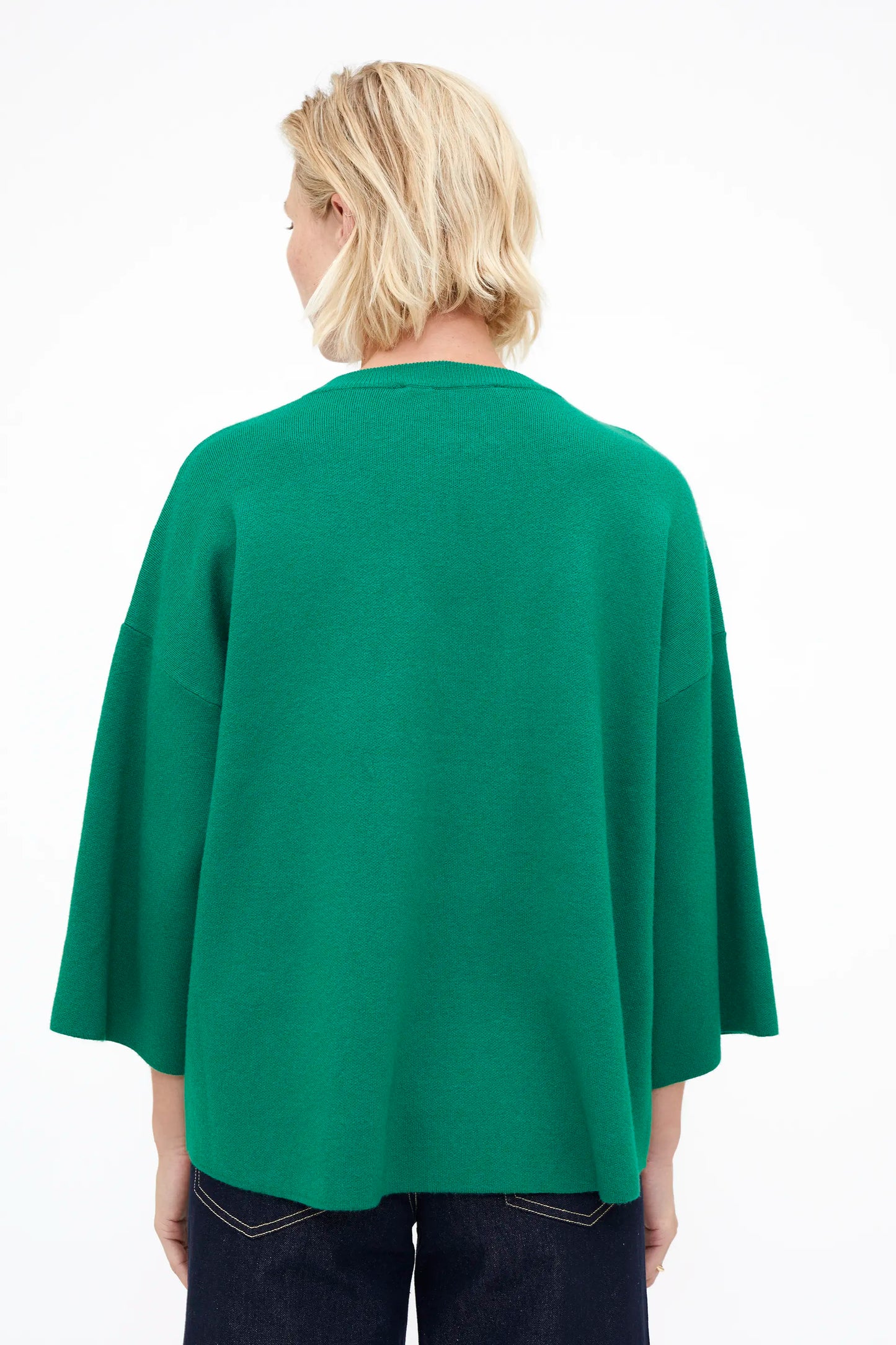 Jersey punto manga amplia verde