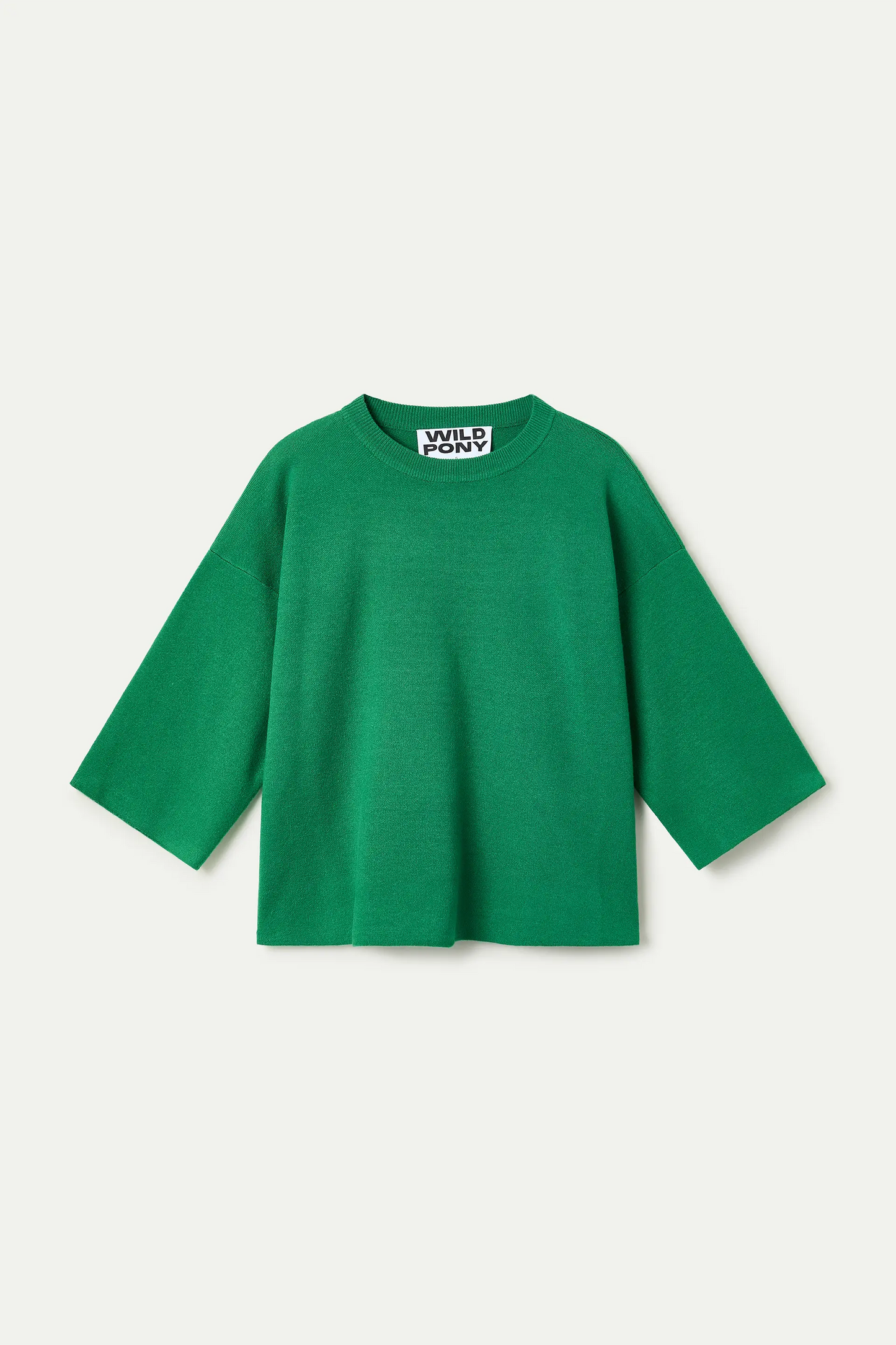 Jersey punto manga amplia verde