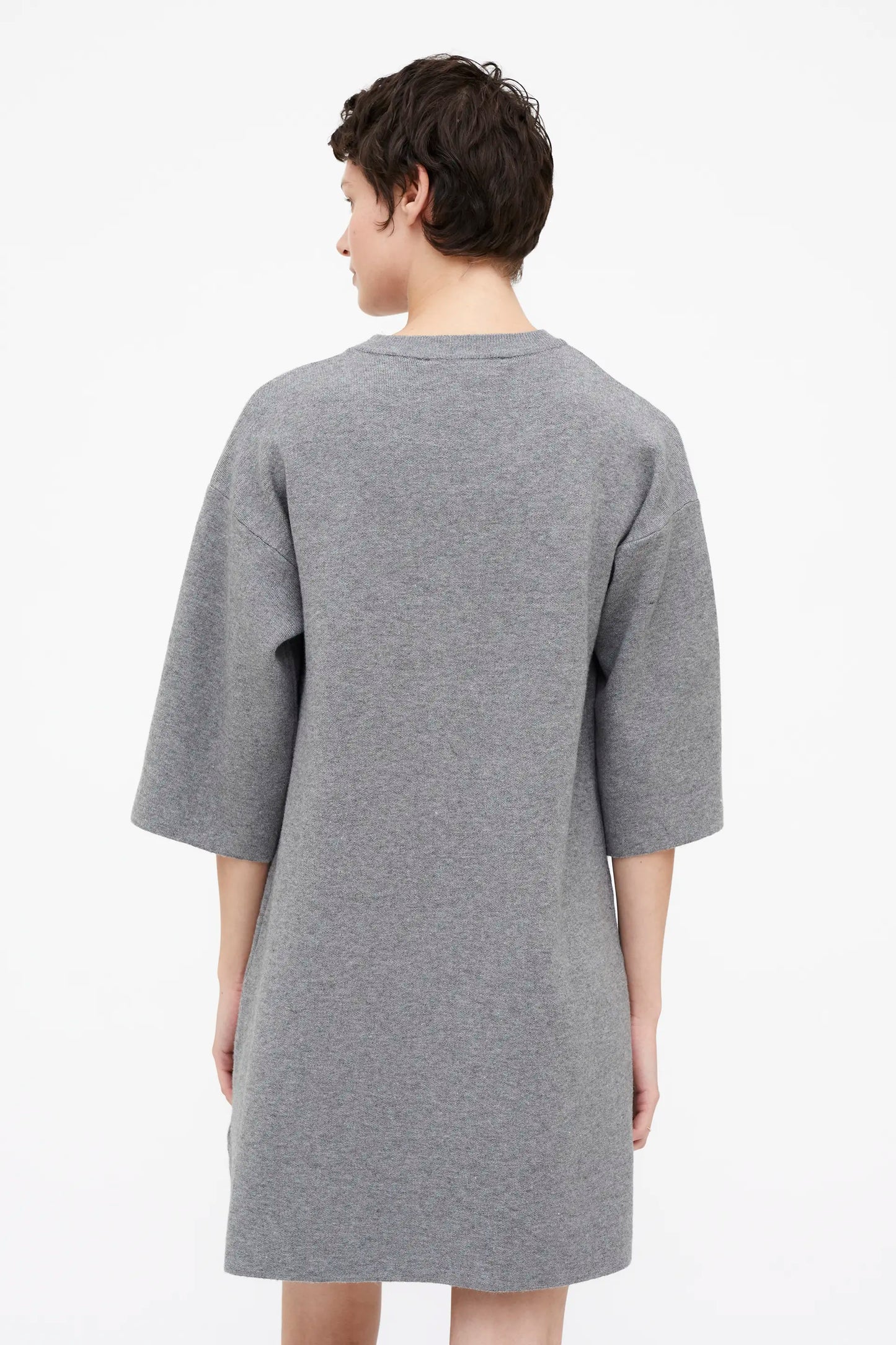 Vestido punto corto gris