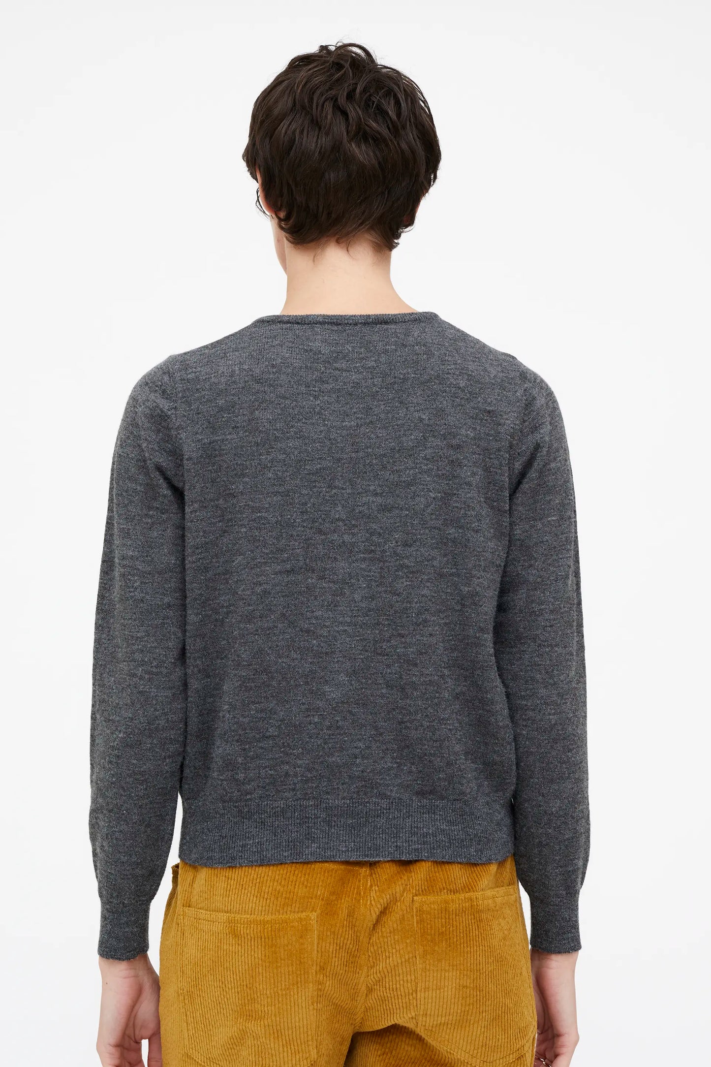 Cárdigan punto gris con flores de lentejuelas