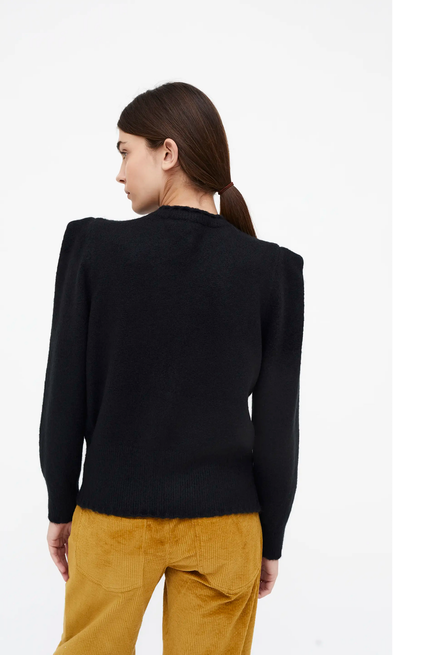 Cárdigan punto color negro