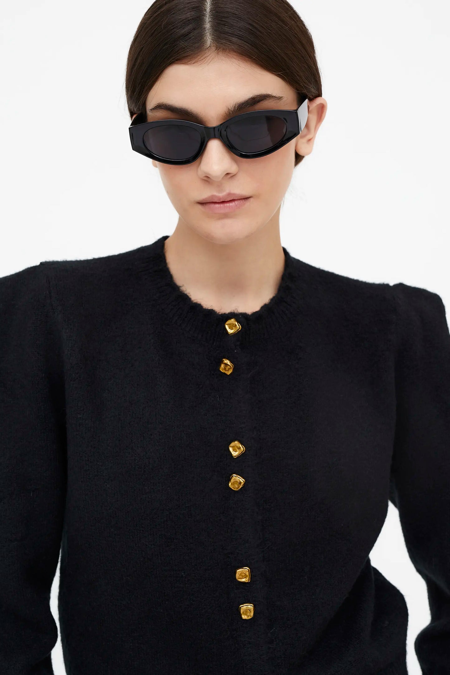 Cárdigan punto color negro