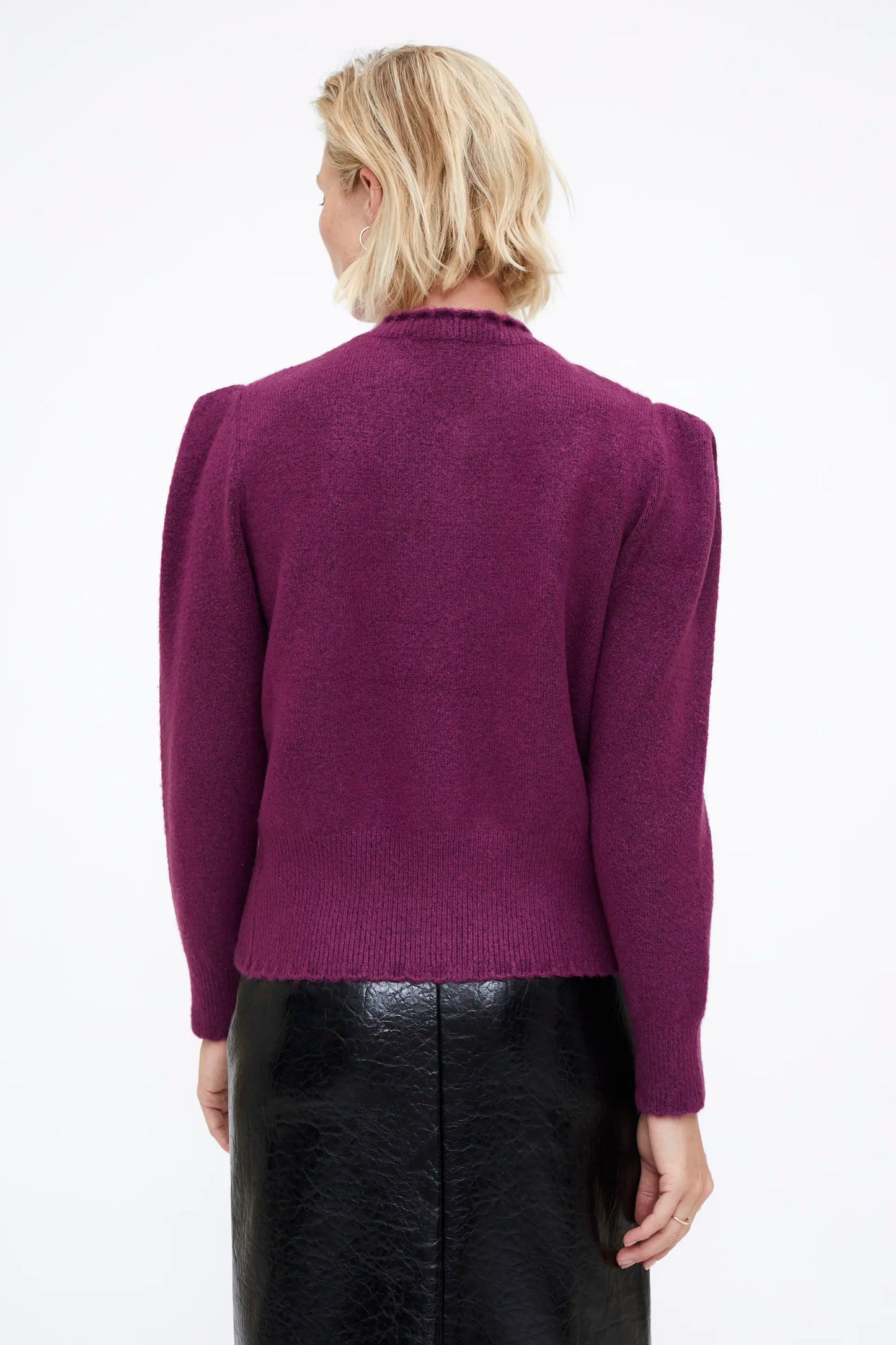 Purple knitted cardigan