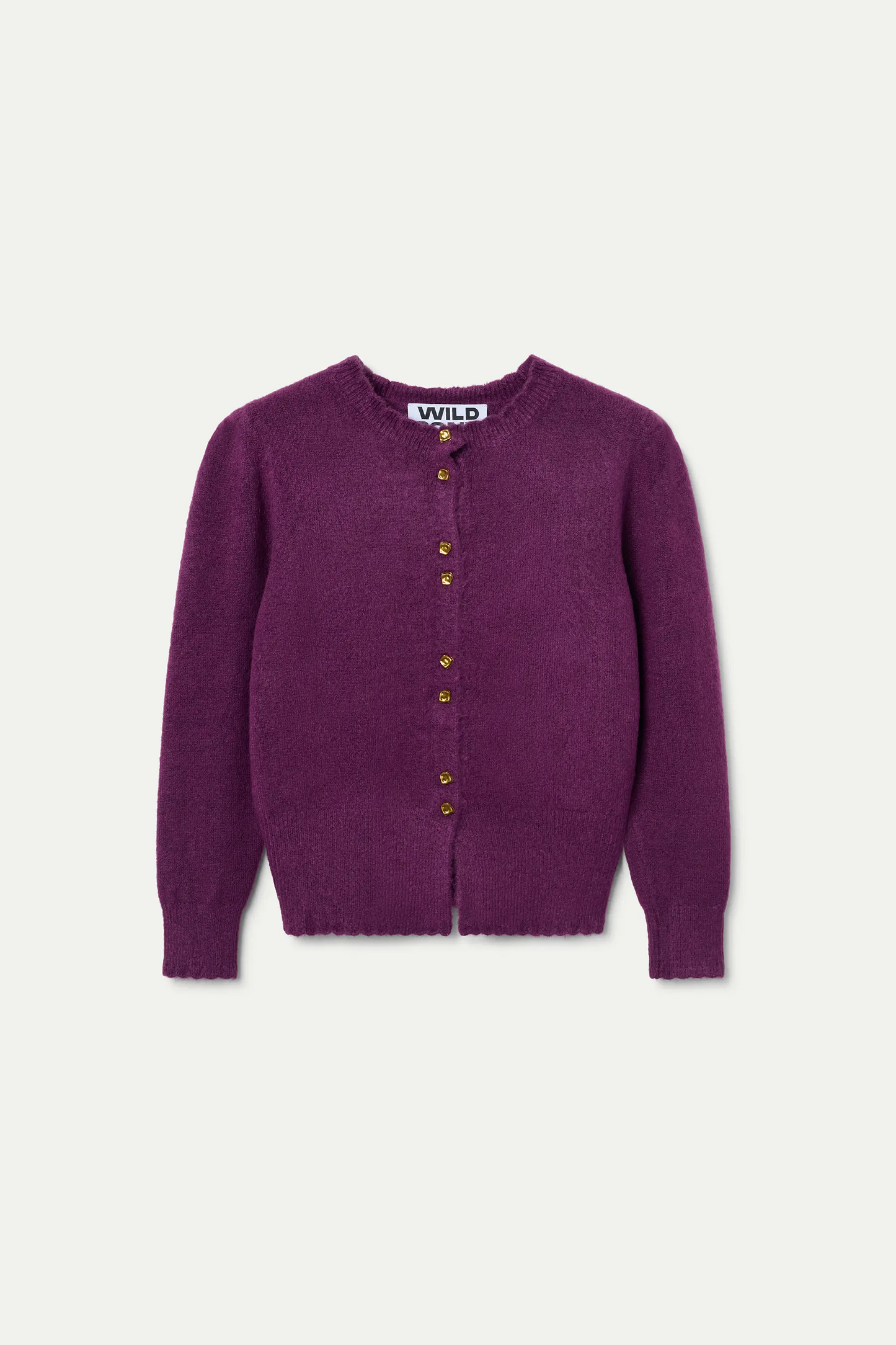 Purple knitted cardigan