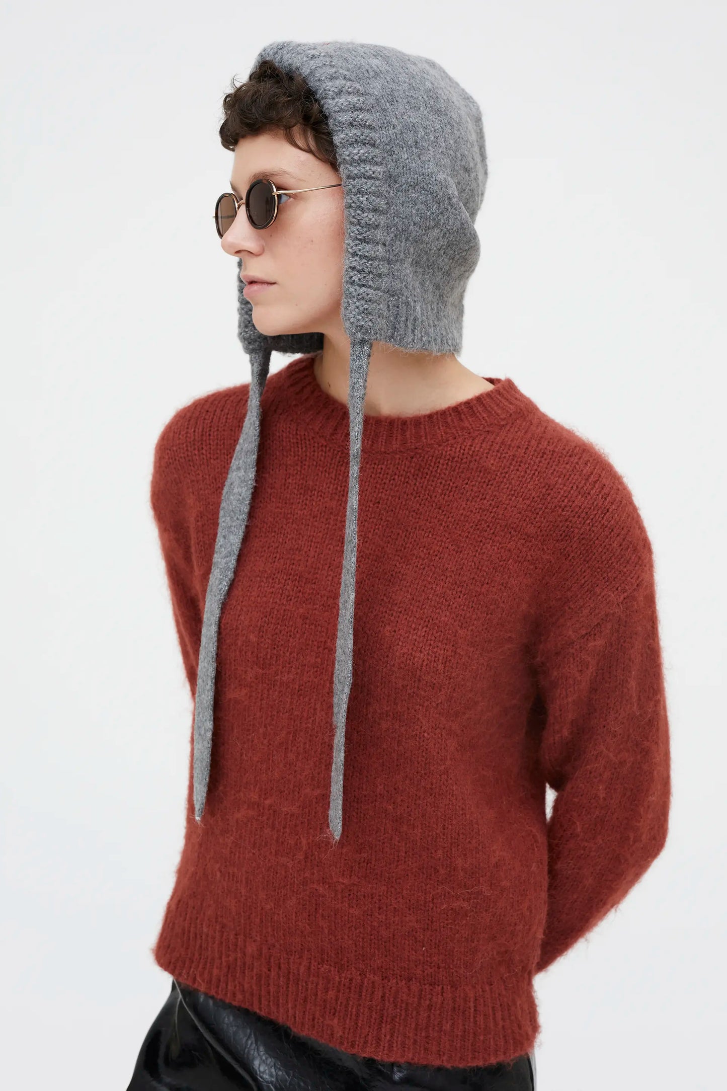 Soft grey knit hat