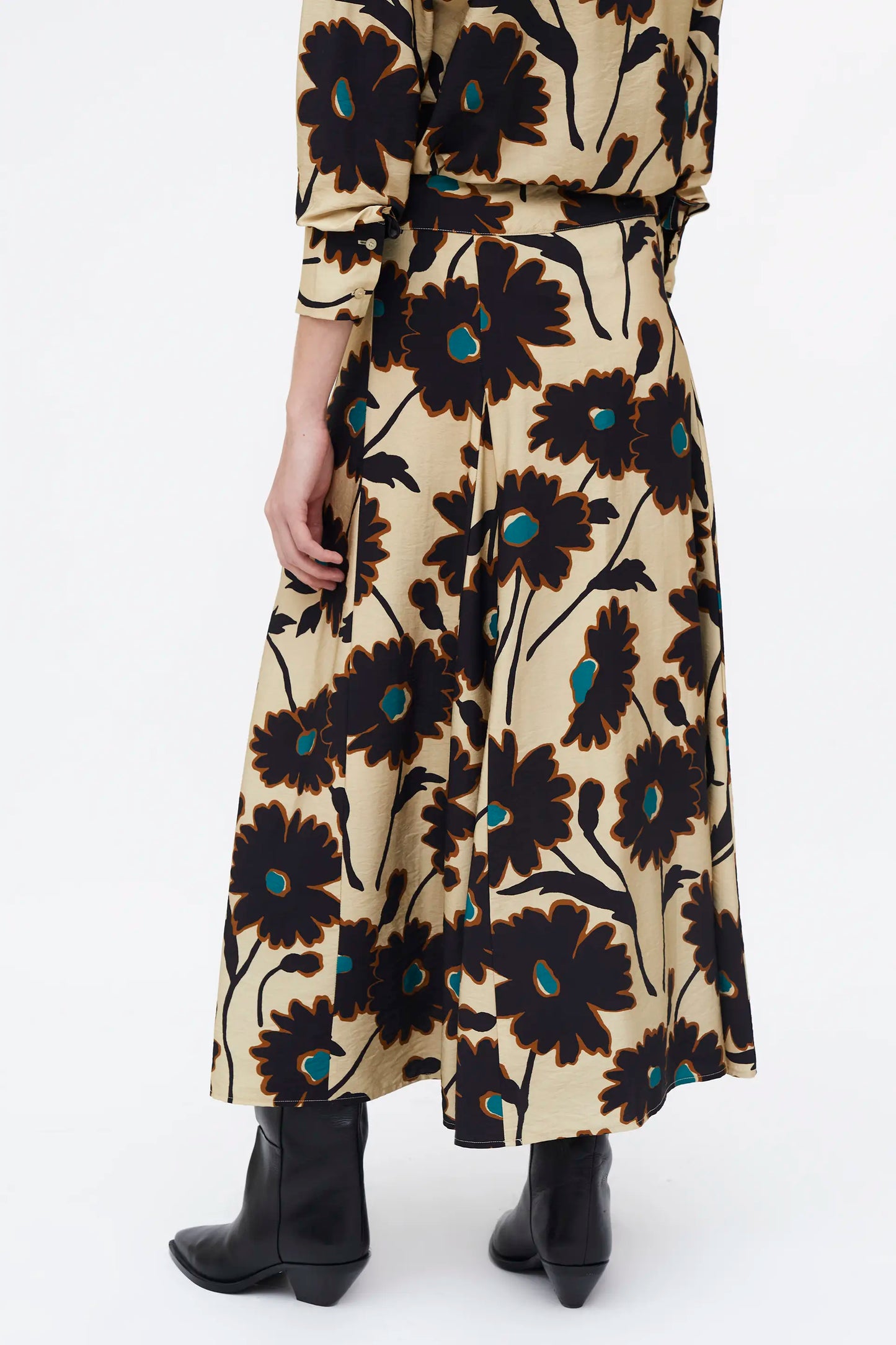 Giardina print long skirt