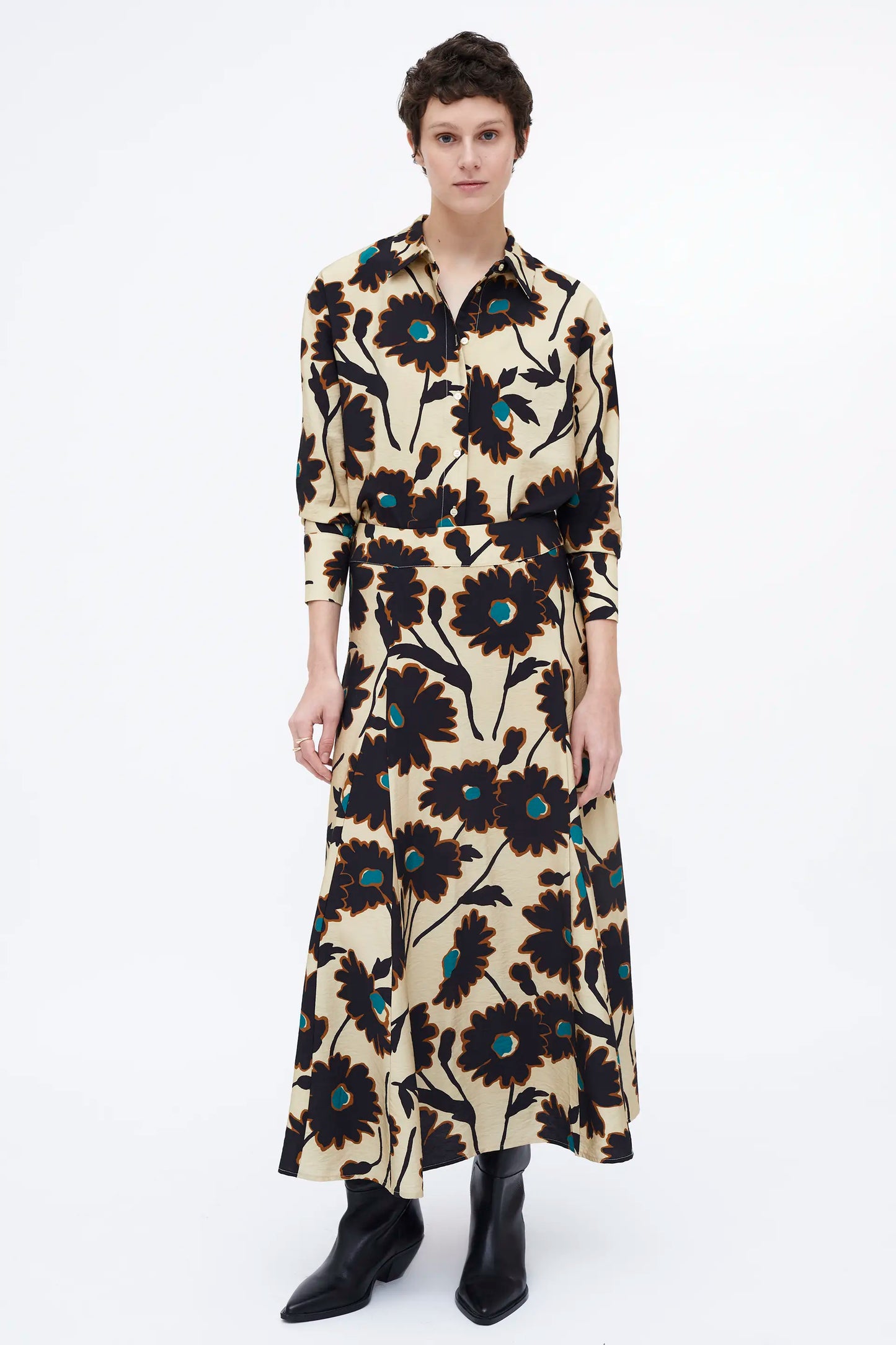 Giardina print long skirt