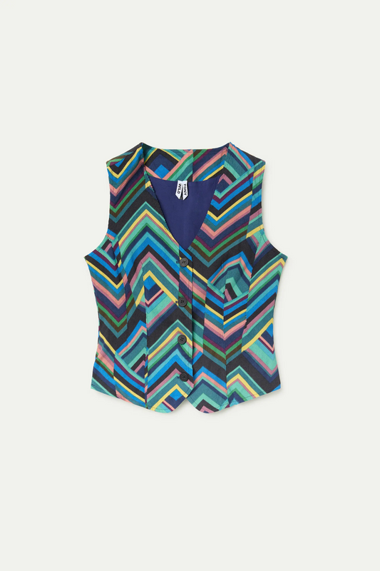 Chaleco con estampado Peacock