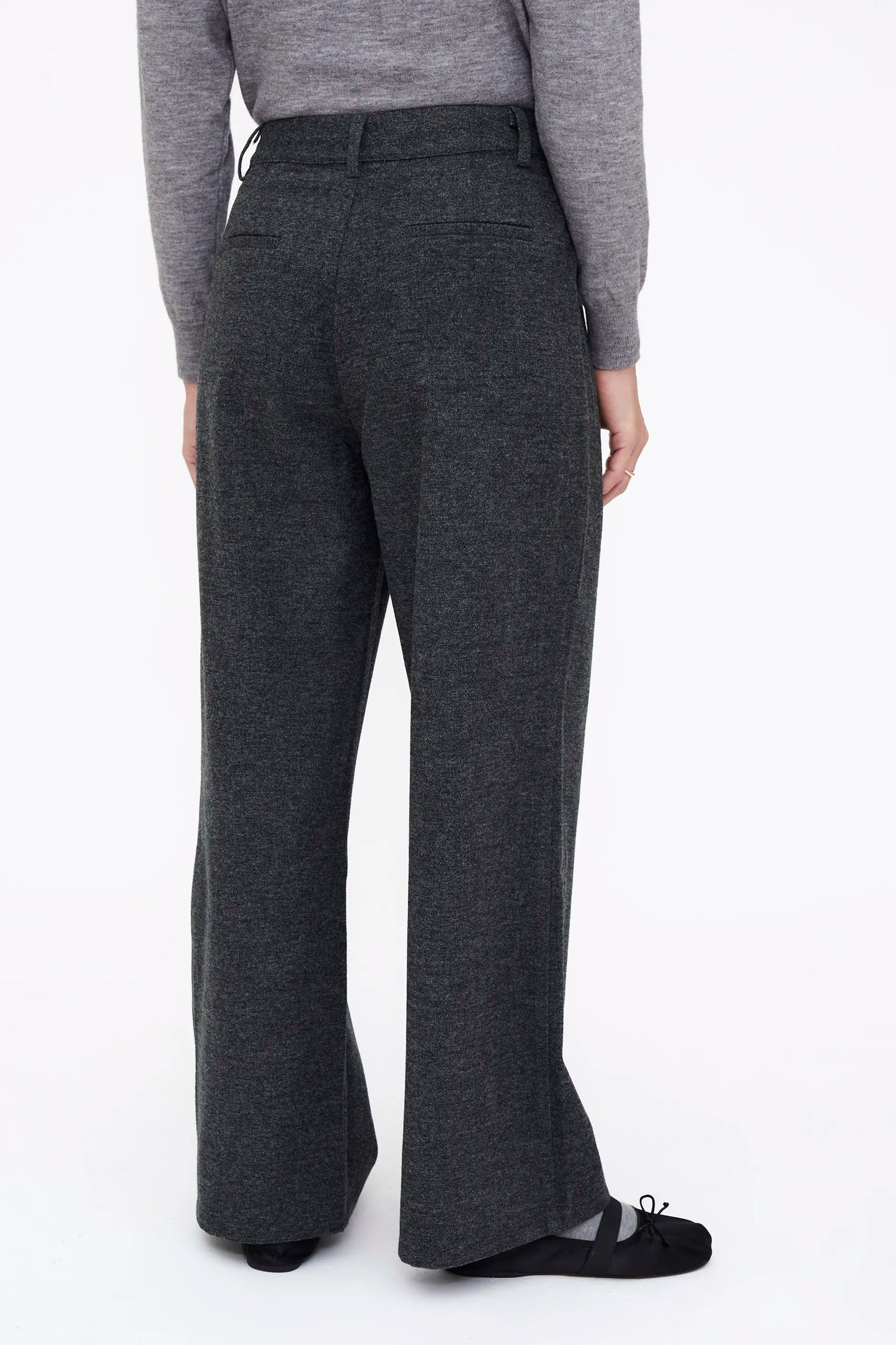 Pantalón recto flannel gris