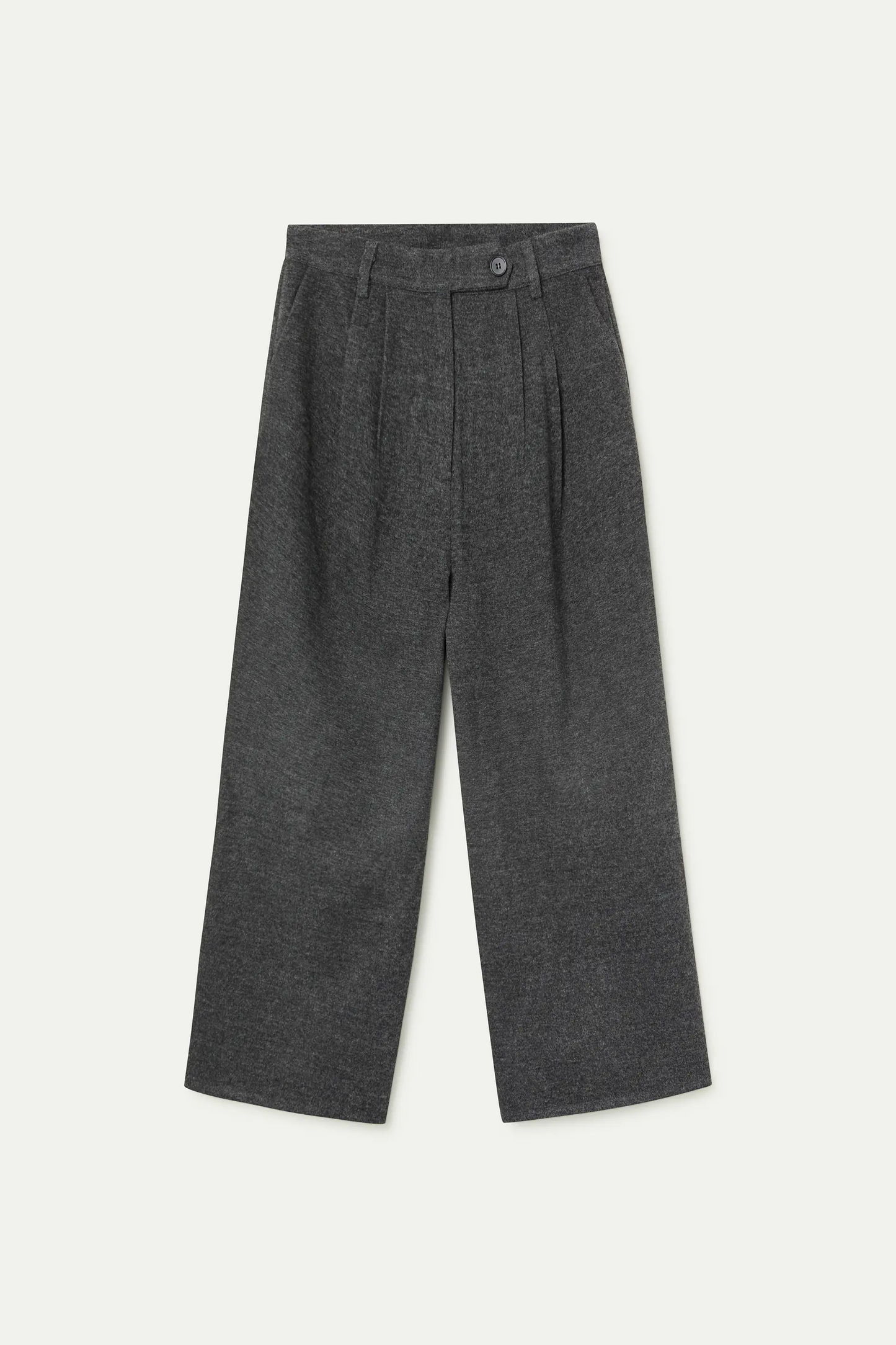 Pantalón recto flannel gris