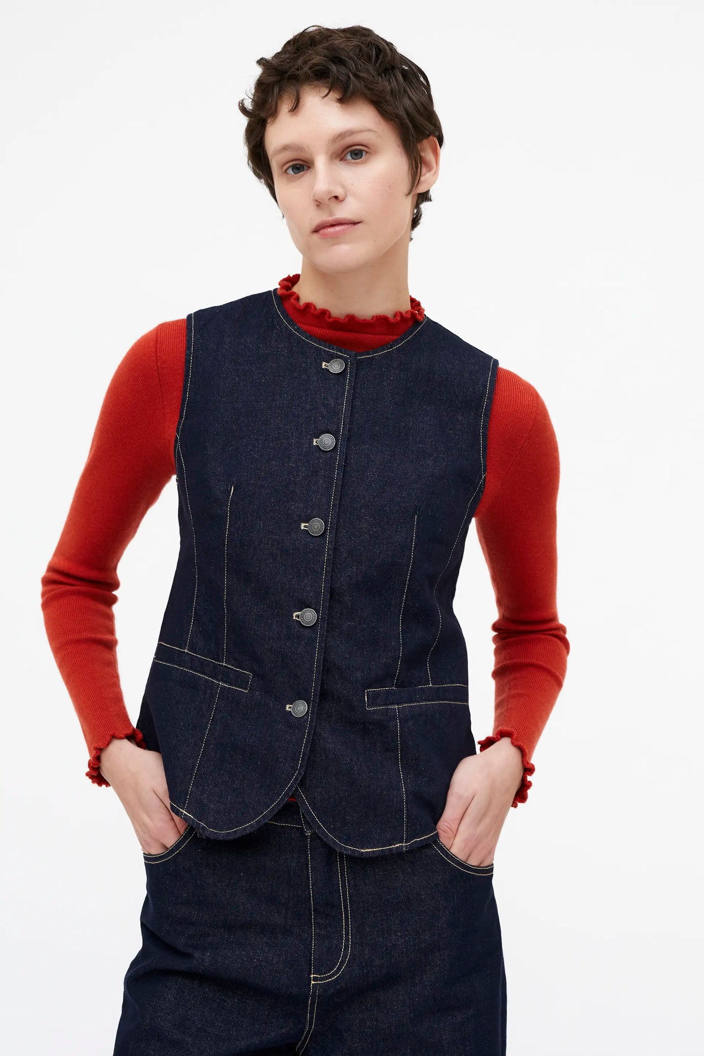 Chaleco vaquero azul