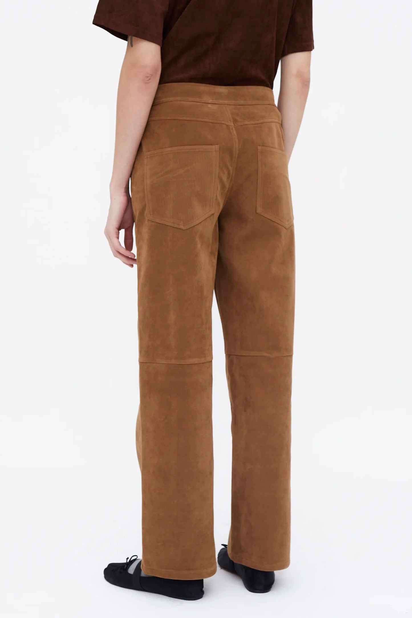 Pantalón recto ante camel