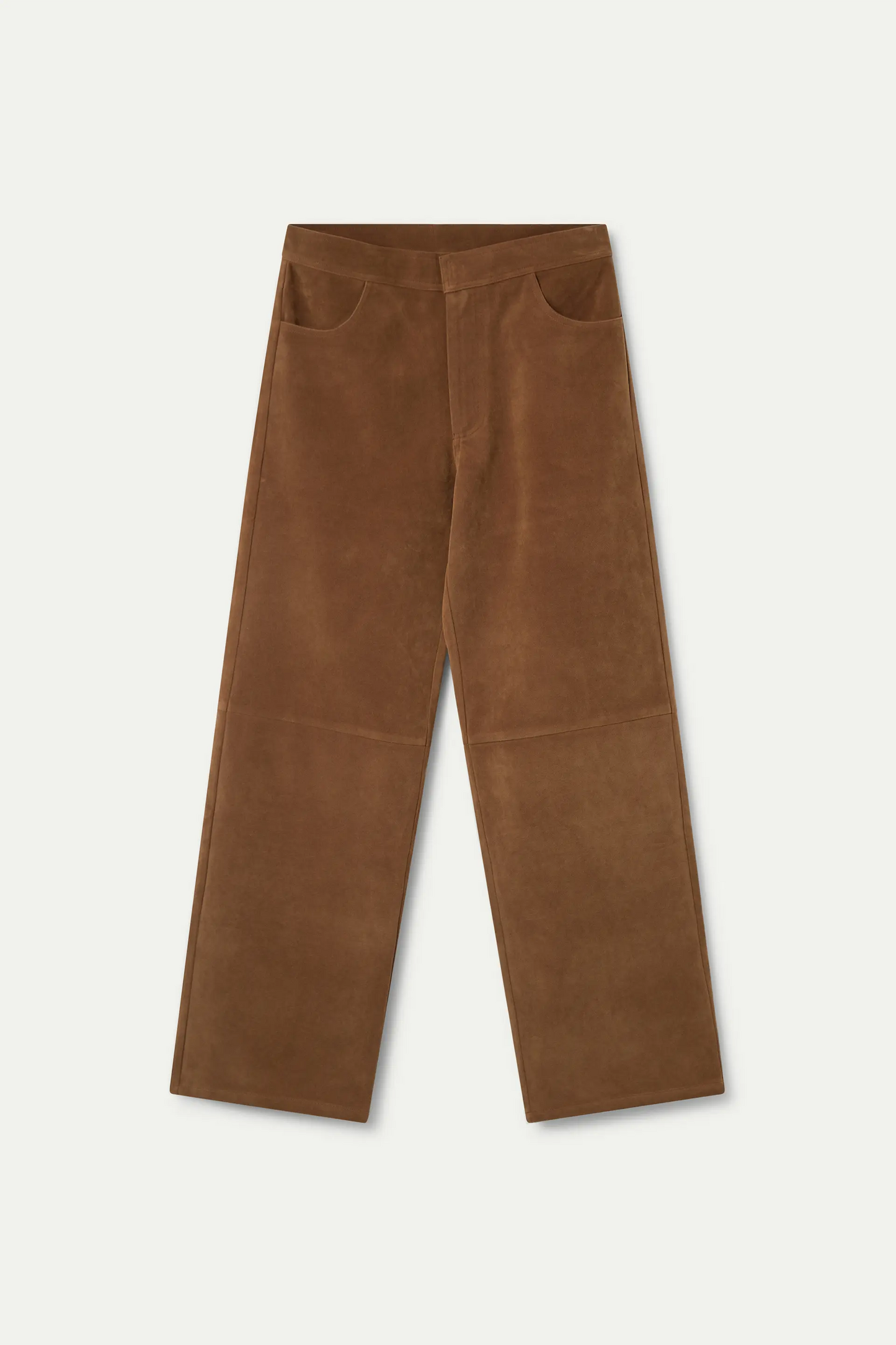 Pantalón recto ante camel