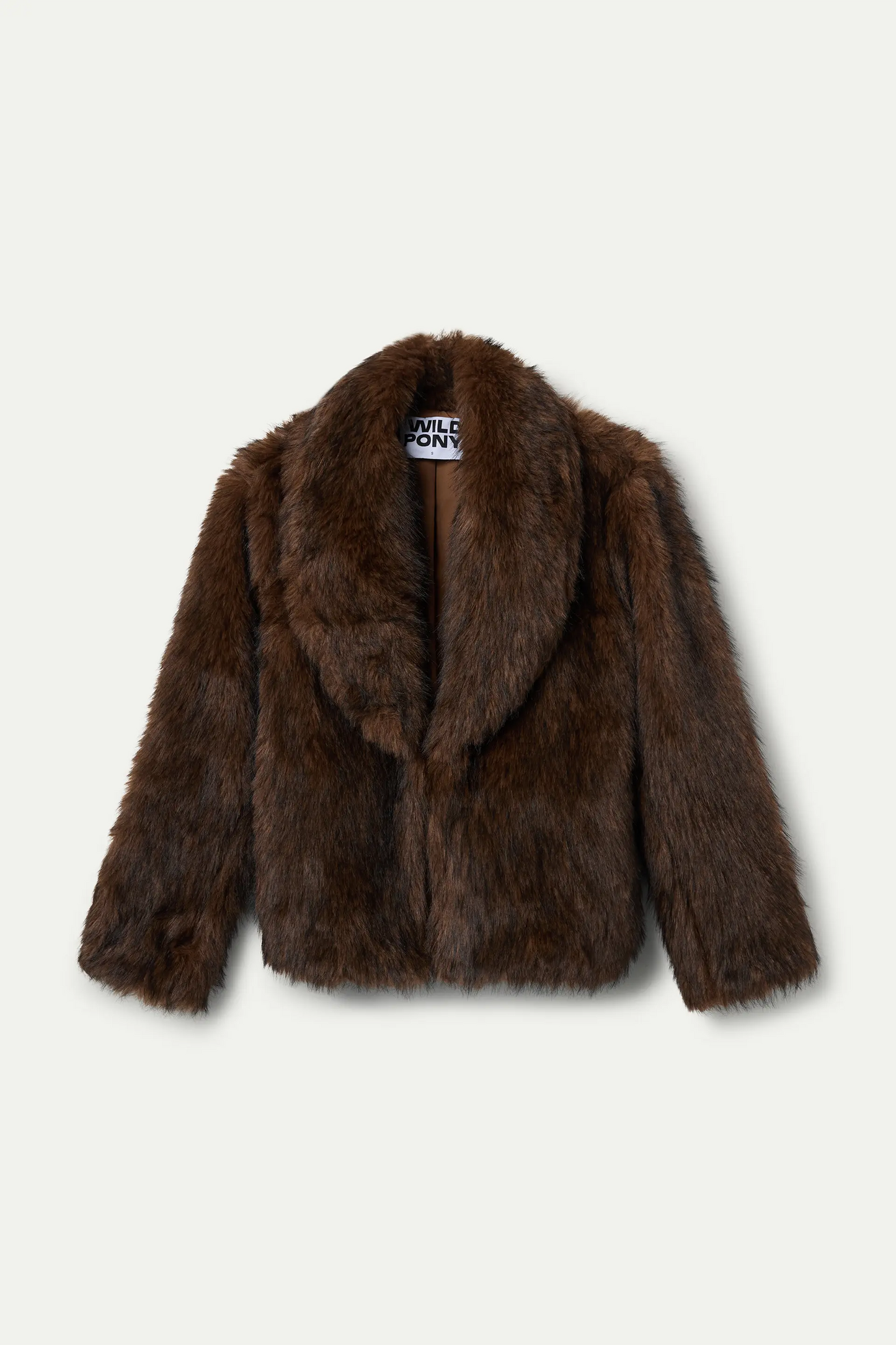 Brown fur effect coat