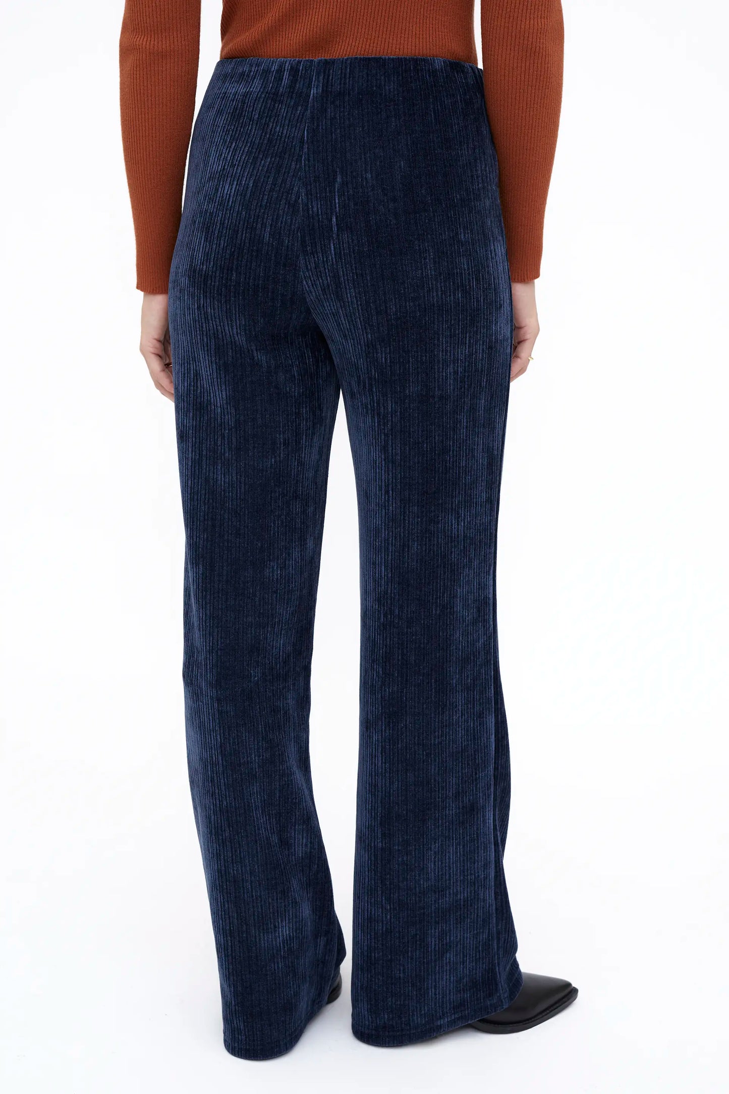 Pantalón de traje pana de terciopelo Navy Blue