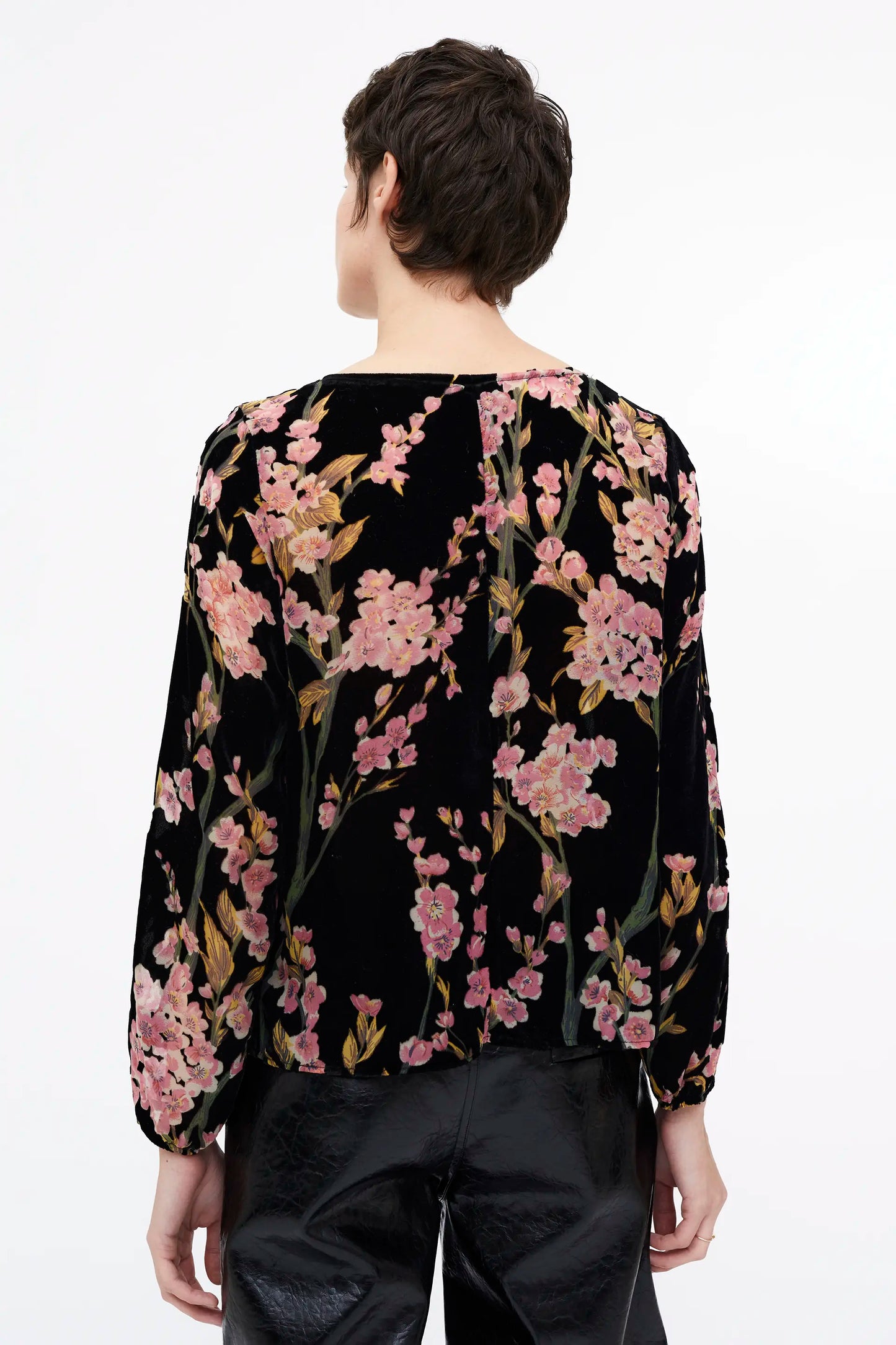 Top de terciopelo con estampado Malva Velvet
