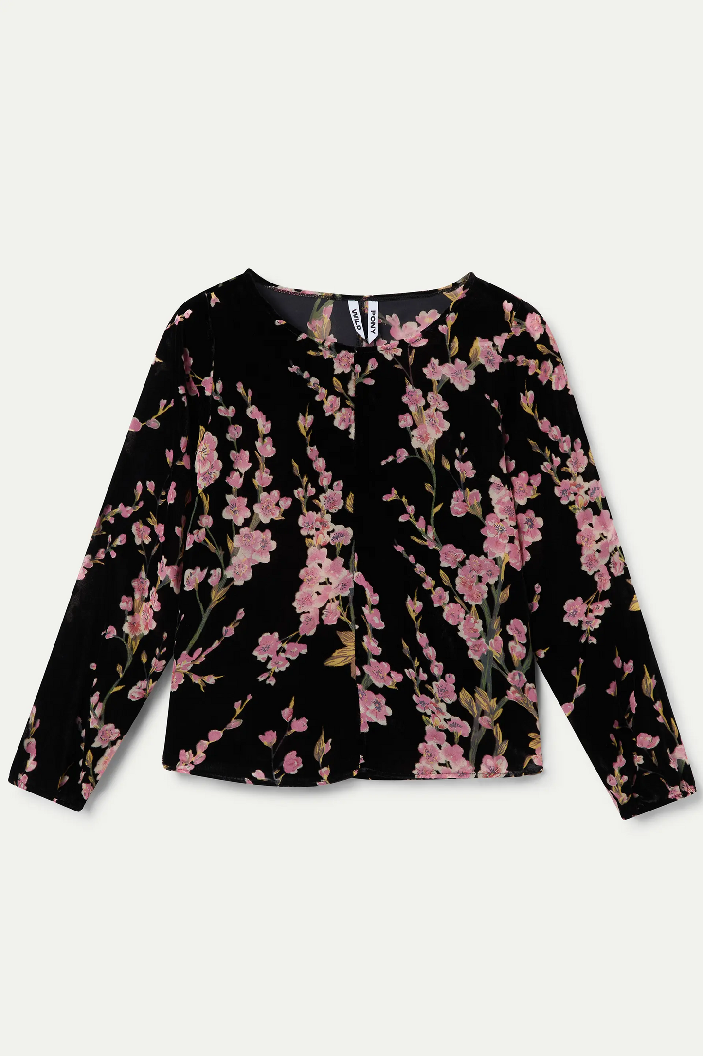 Top de terciopelo con estampado Malva Velvet