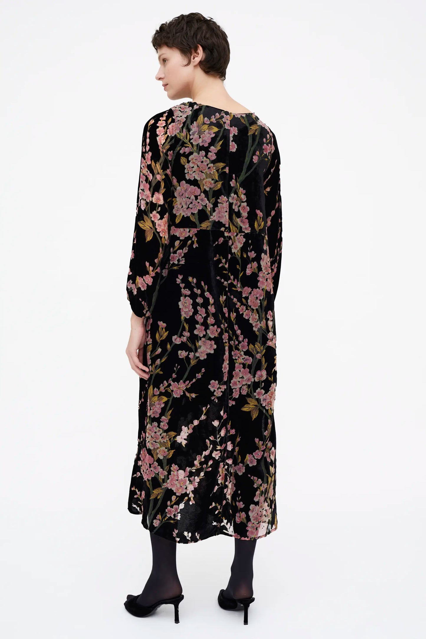 Vestido Largo de terciopelo con estampado Malva Velvet