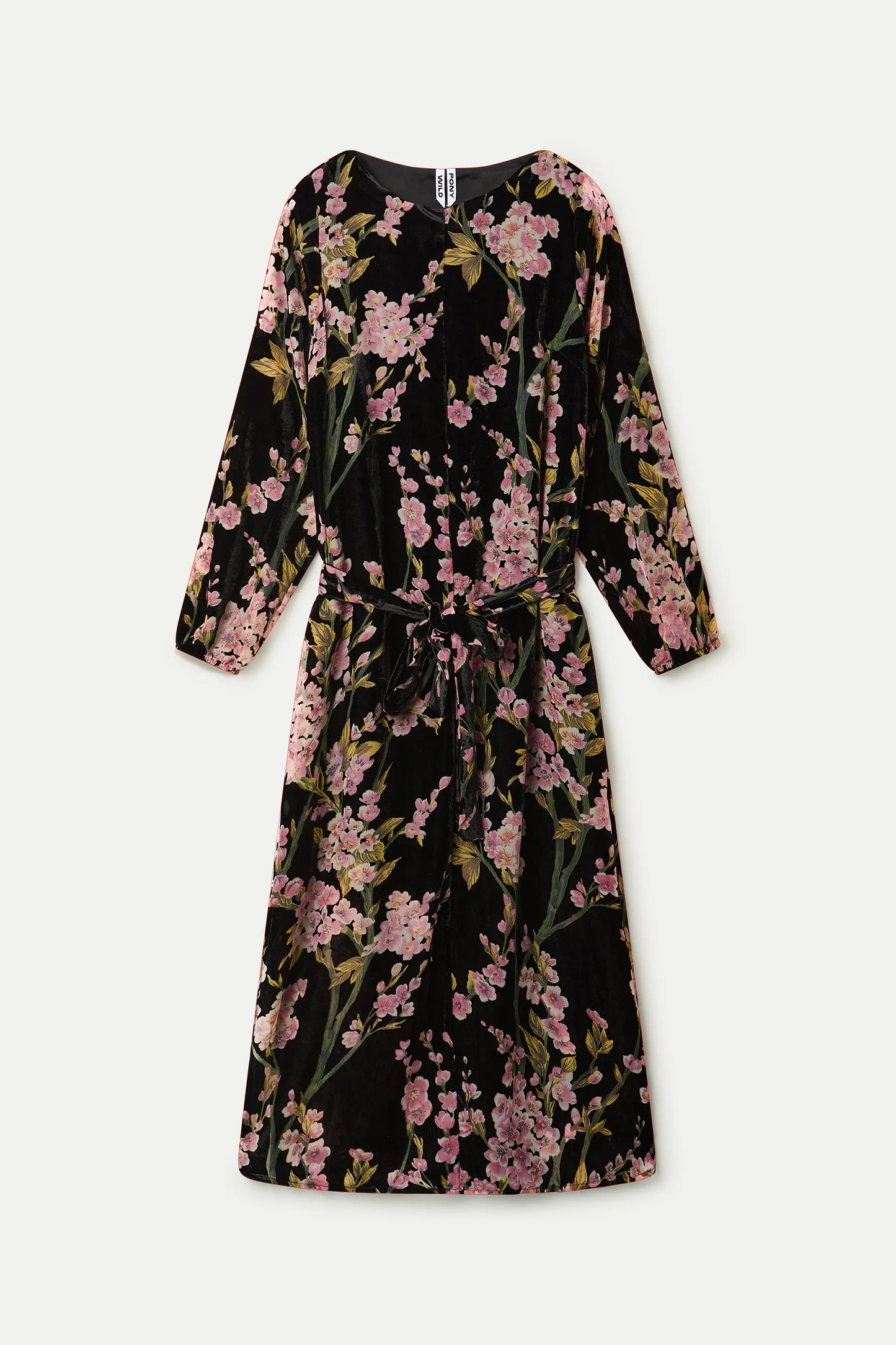 Vestido Largo de terciopelo con estampado Malva Velvet