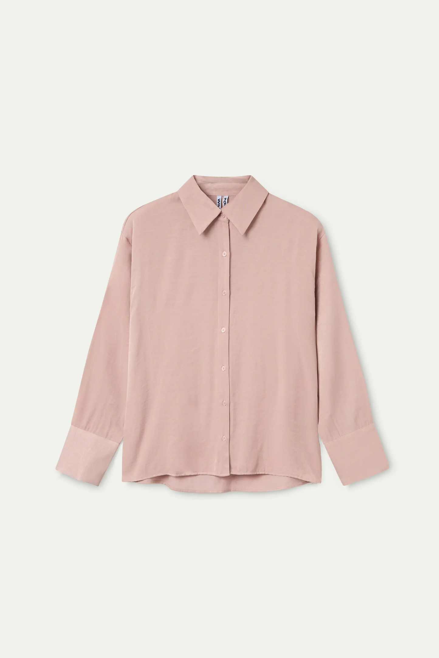 Camisa rosa crepé satinado