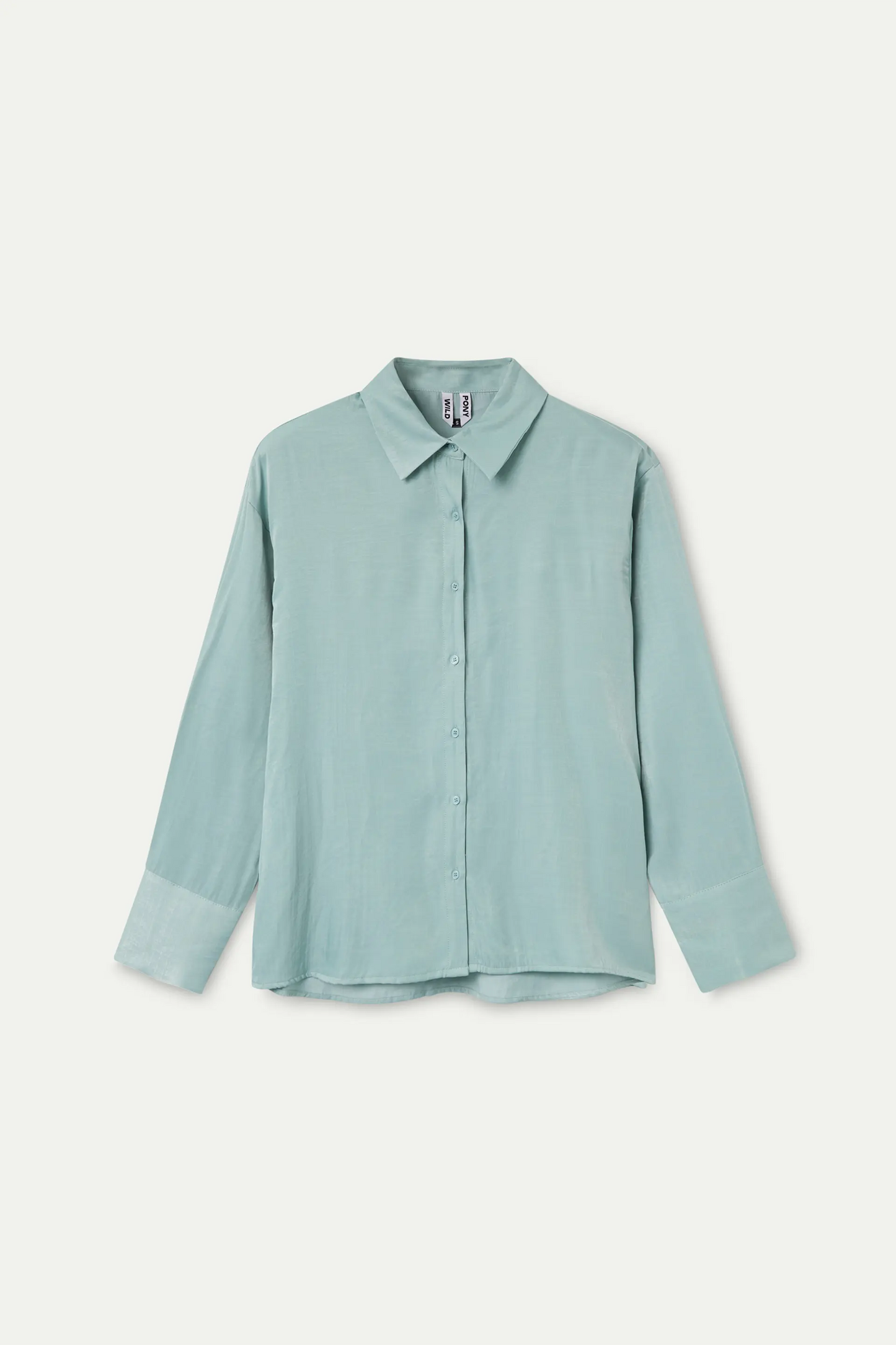Blue satin crepe shirt