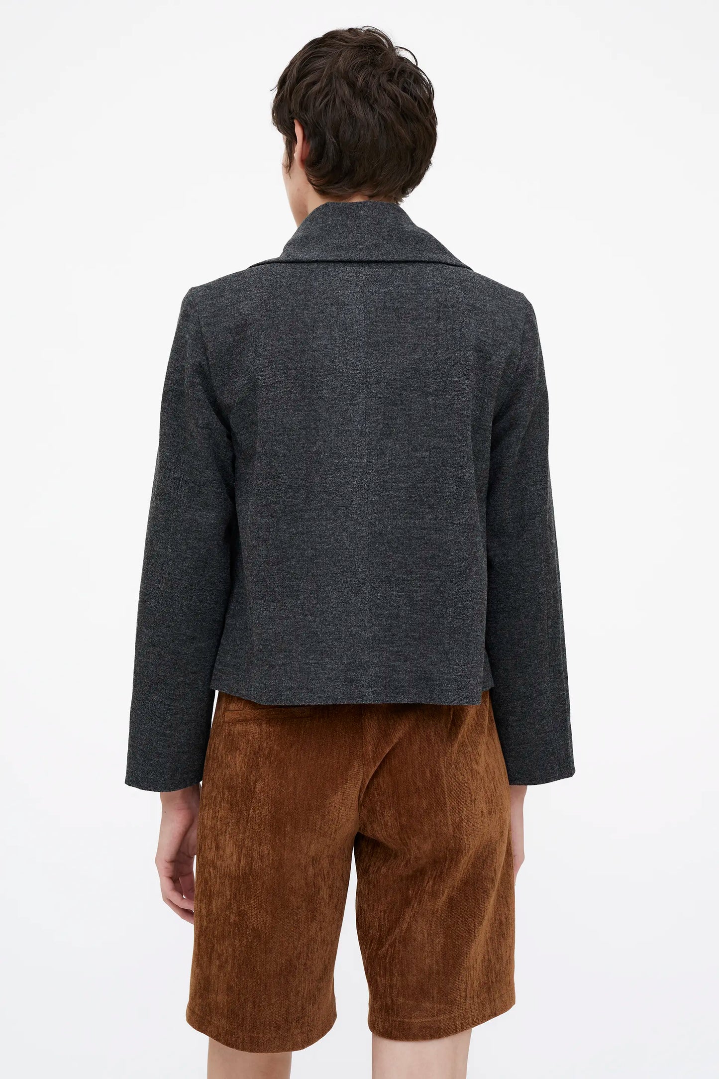 Chaqueta cruzada gris