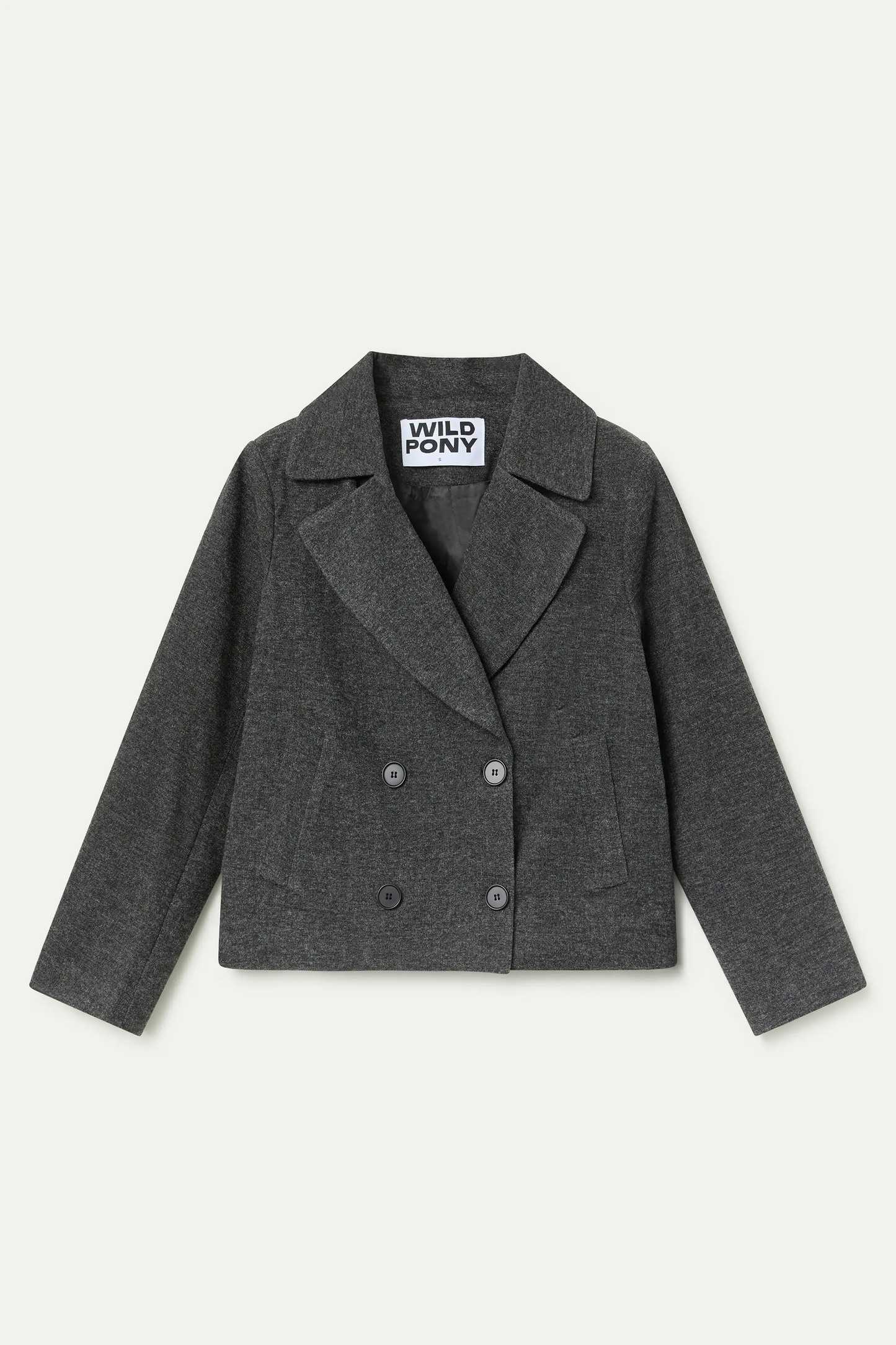 Chaqueta cruzada gris