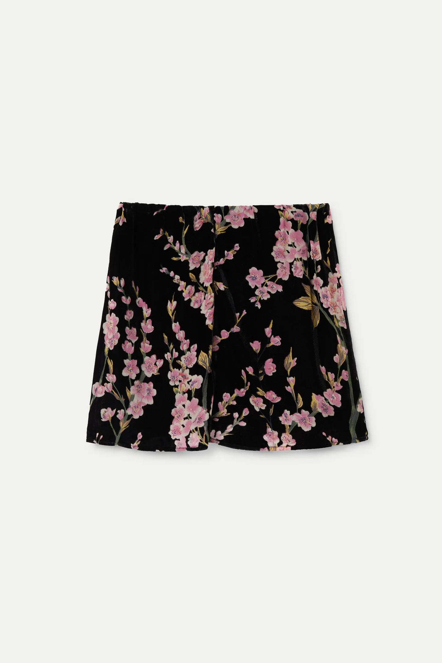 Falda de terciopelo con estampado Malva Velvet